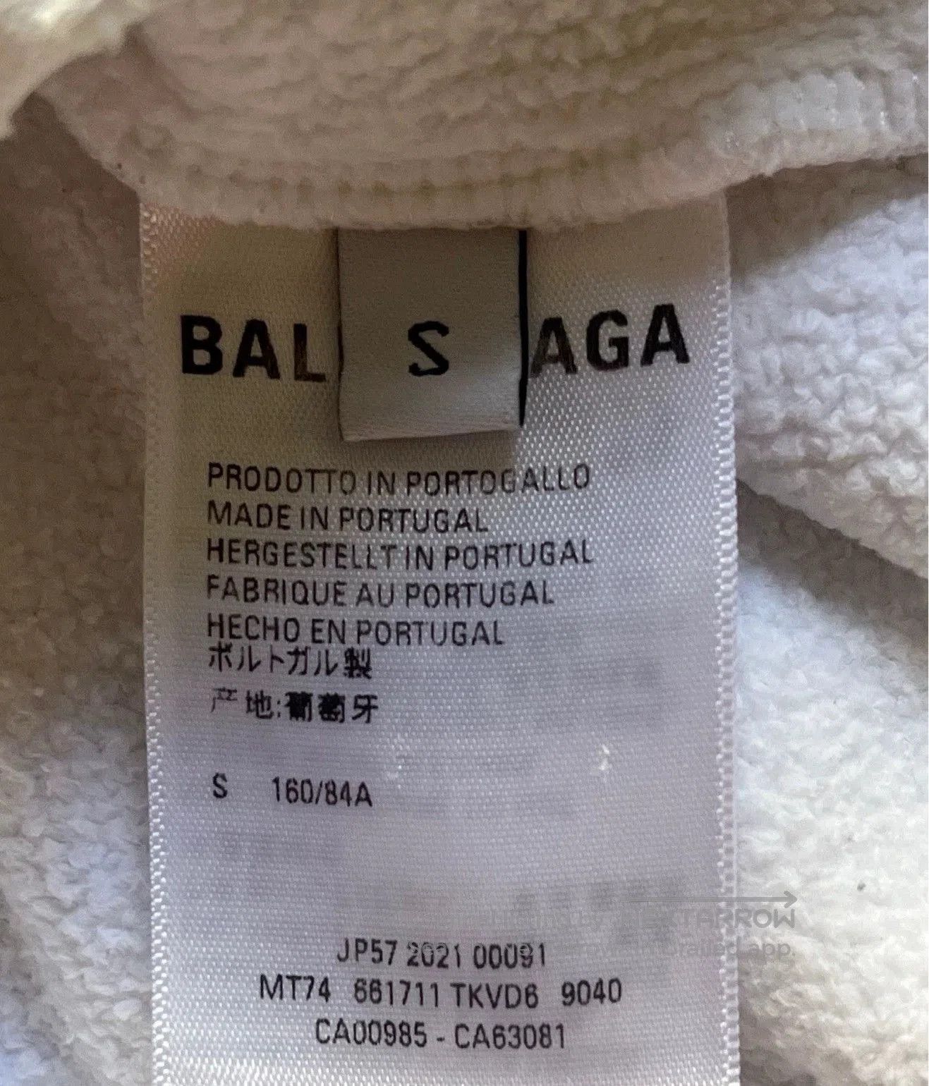 Balenciaga Balenciaga S22 White Distressed Logo Sweatshirt. Size US S / EU 44-46 / 1 - 4 Thumbnail