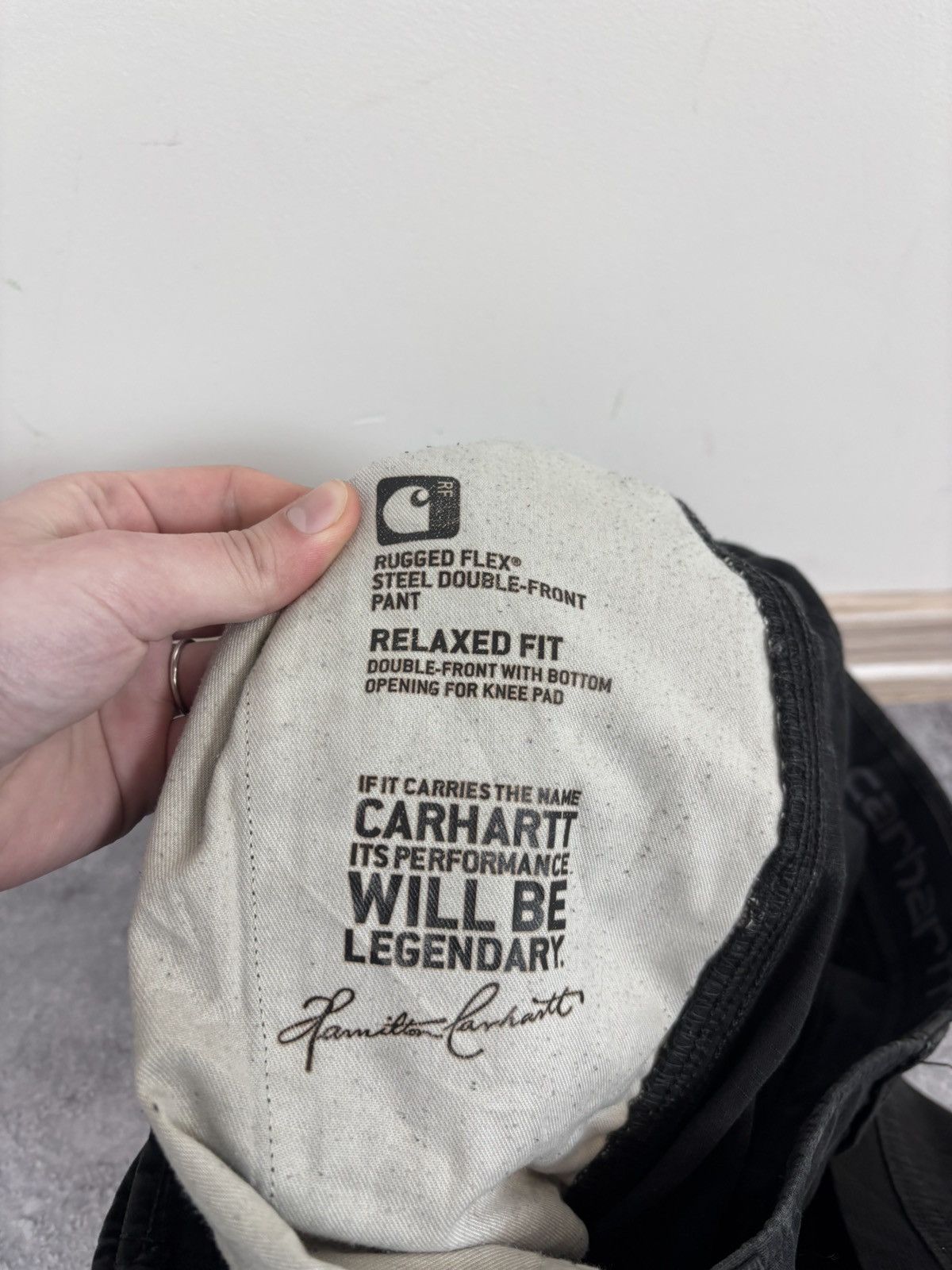 Carhartt Carhartt Rugged Flex Steel Double Knee Black Carpenter Pants Size US 36 / EU 52 - 15 Thumbnail