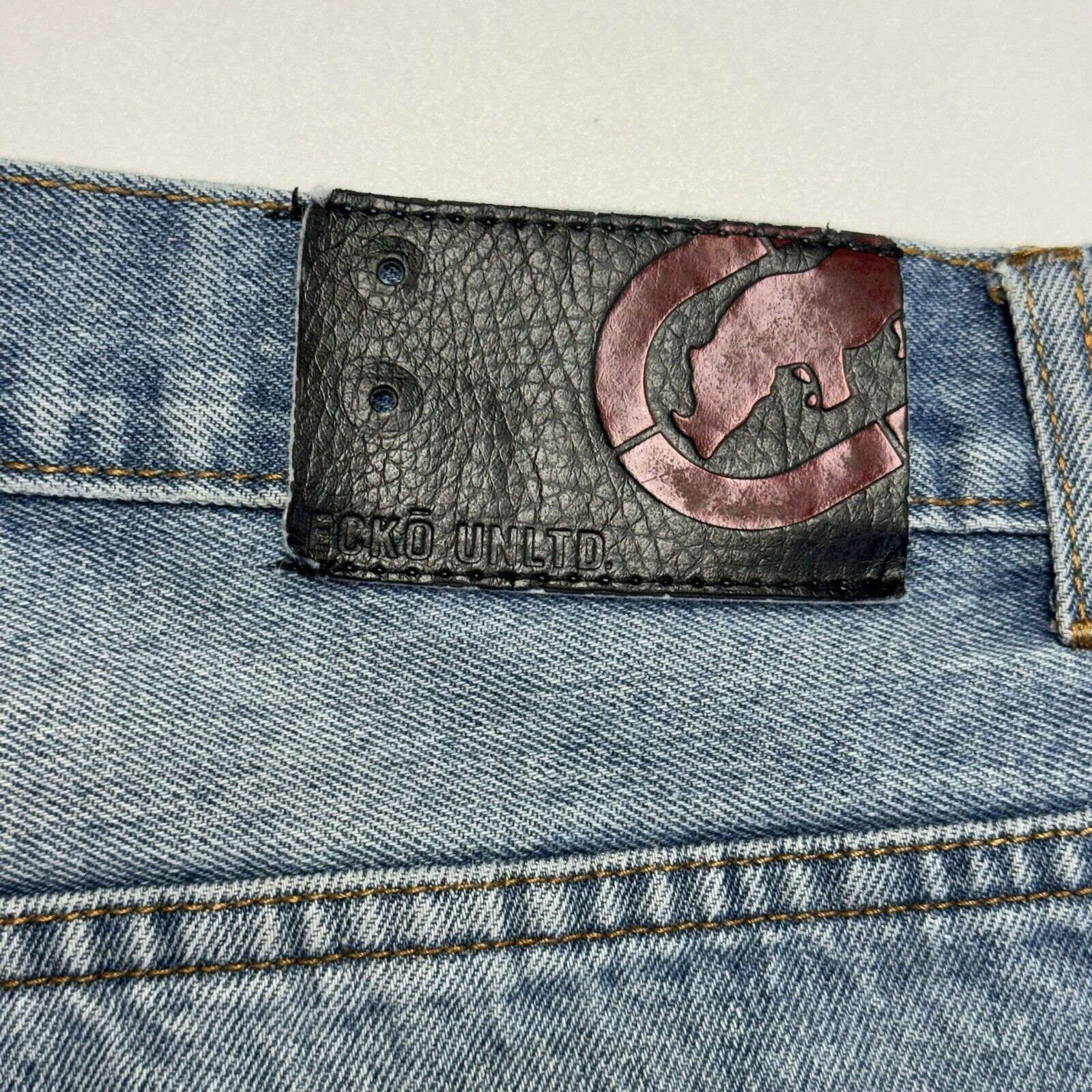 Marc Ecko × Vintage Vintage Ecko Unltd Jeans Mens 38 Blue Slim Straight Streetwe Size US 38 / EU 54 - 8 Thumbnail