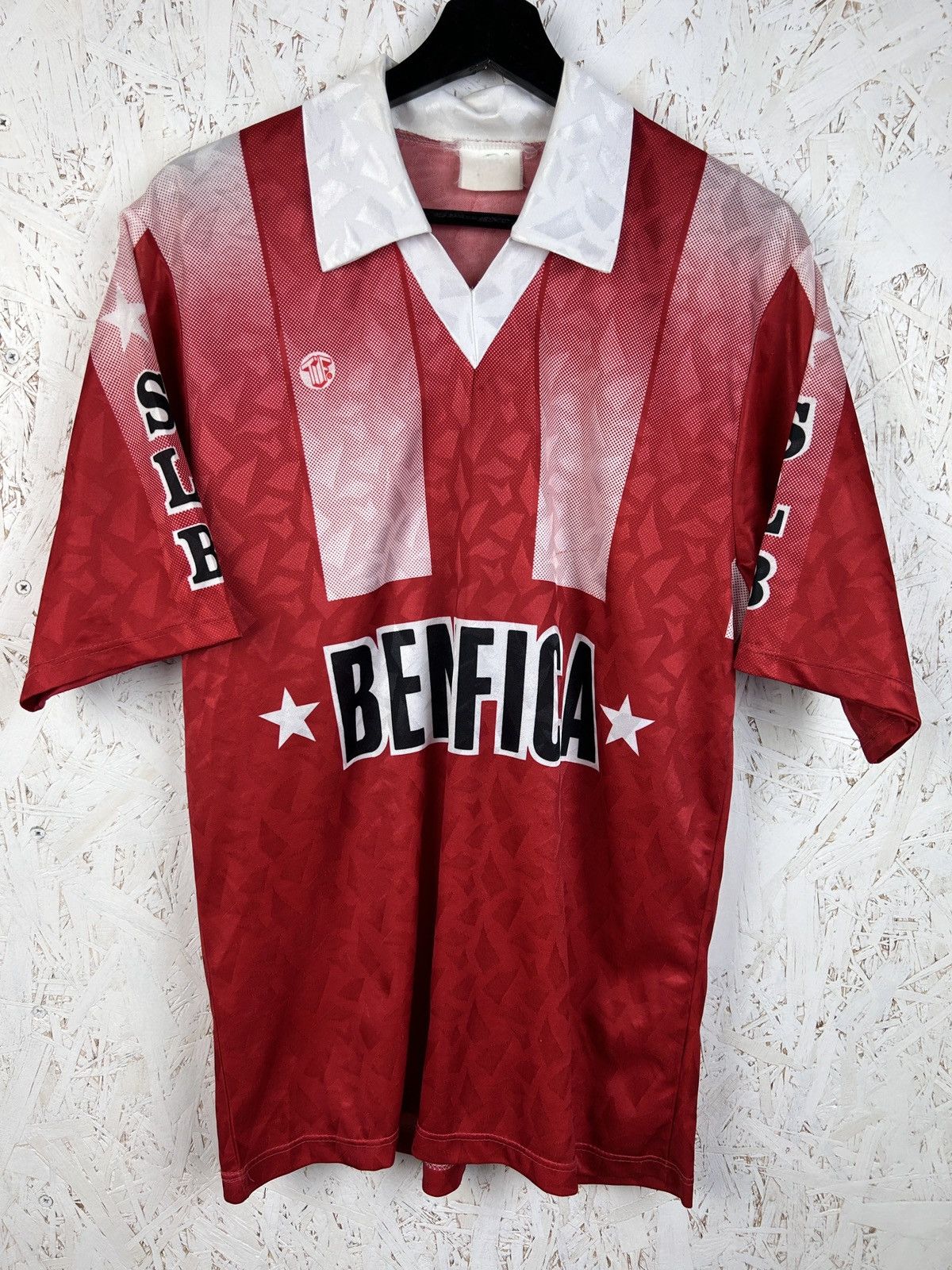 Vintage 90s Vintage SL Benfica Portugal Soccer Jersey In Red Size US M / EU 48-50 / 2 - 1 Thumbnail
