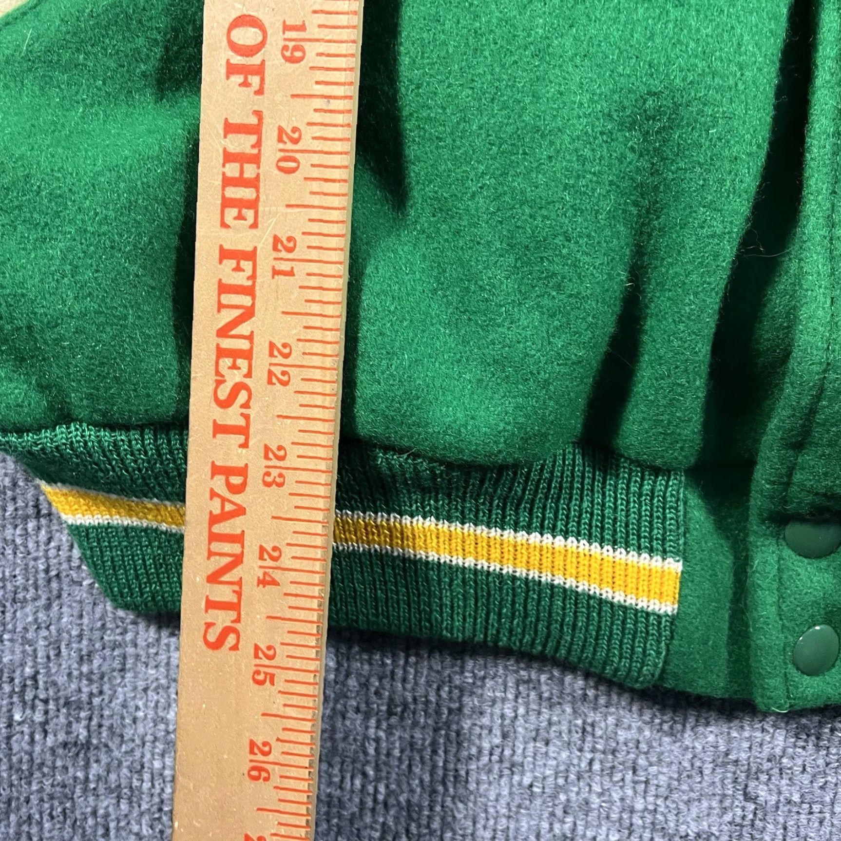 Vintage Vintage Rennoc 80s 90s Varsity Letterman Hooded Bomber Jacket Green Mens XL NEW Size US XL / EU 56 / 4 - 8 Thumbnail