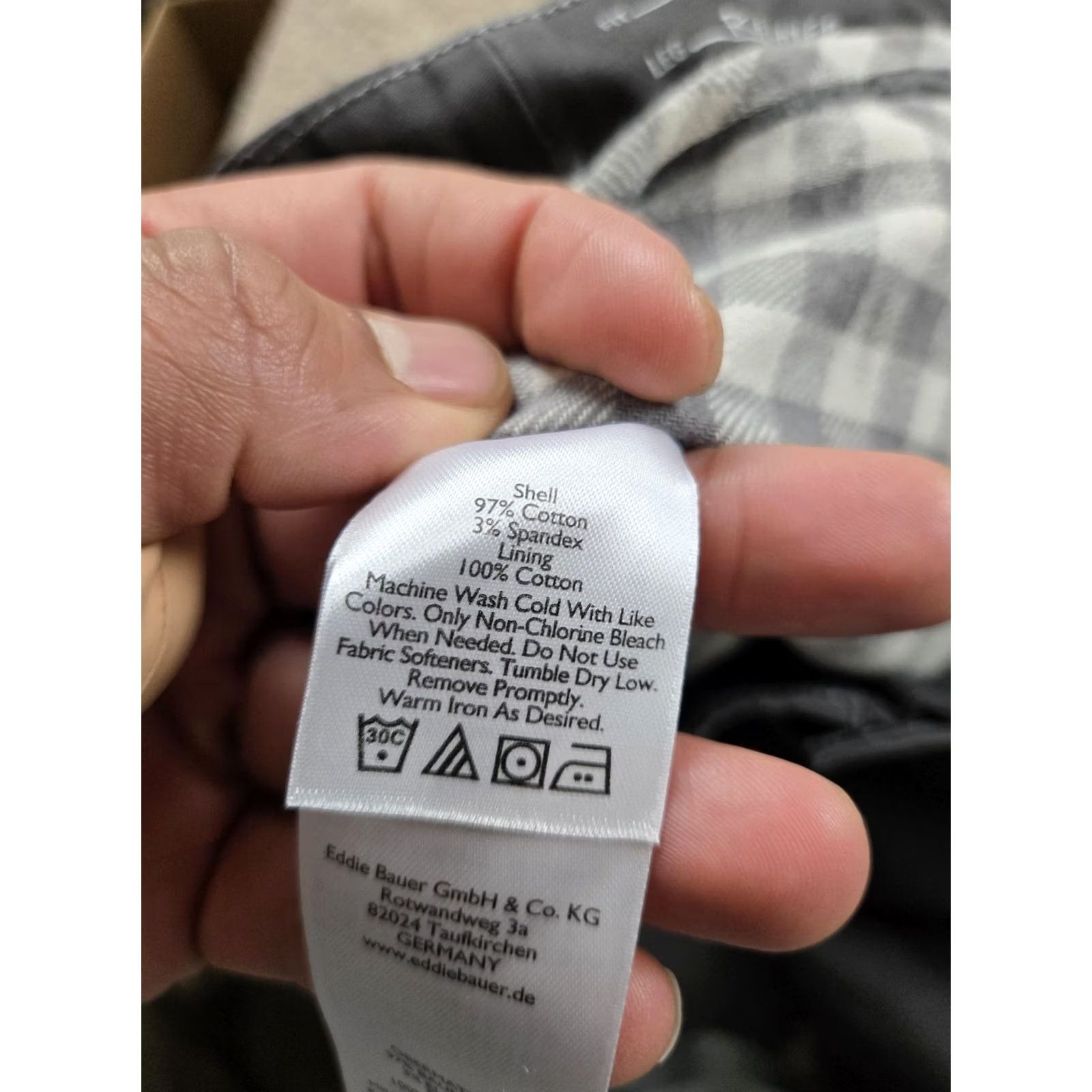 Eddie Bauer Eddie Bauer Women XL Gray Boyfriend Chino Pants Regular Straight Twill Lined Pocket Logo Casual 36in 28in Rise High Size 40" / US 18 - 7 Thumbnail