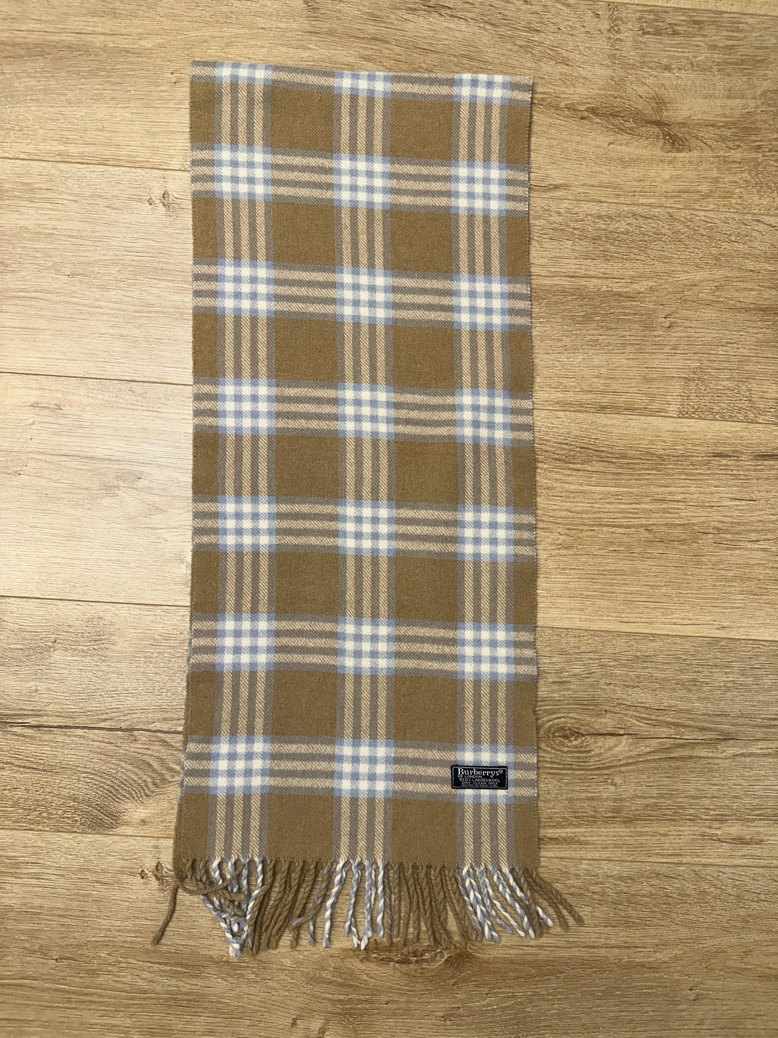 Burberry Burberrys Lambswool Check Vintage Scarf England 150x30cm Size ONE SIZE - 4 Thumbnail