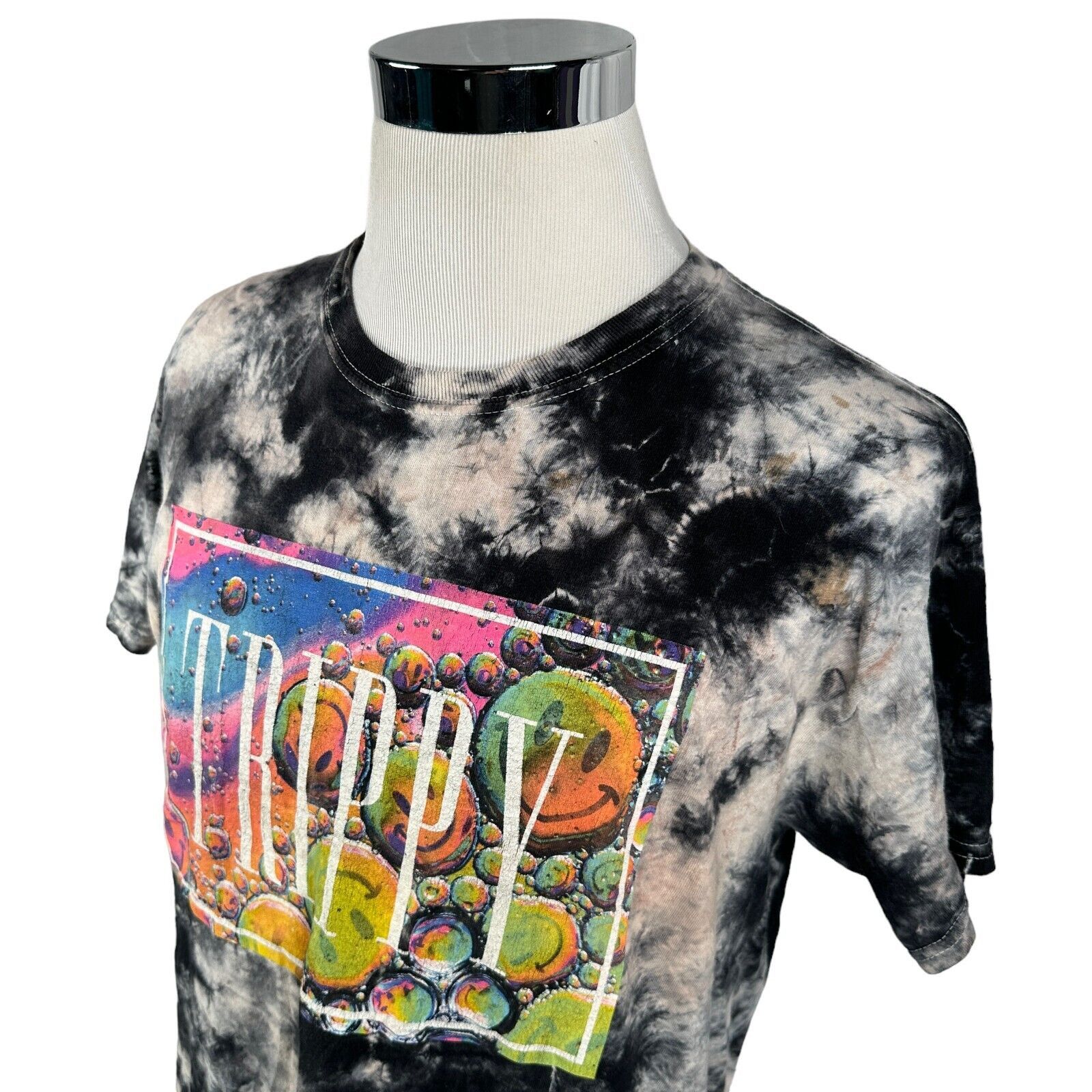 The Unbranded Brand Vintage Trippy T-Shirt M Black Hippie Tie Dye Graphic Crew Size US M / EU 48-50 / 2 - 3 Thumbnail