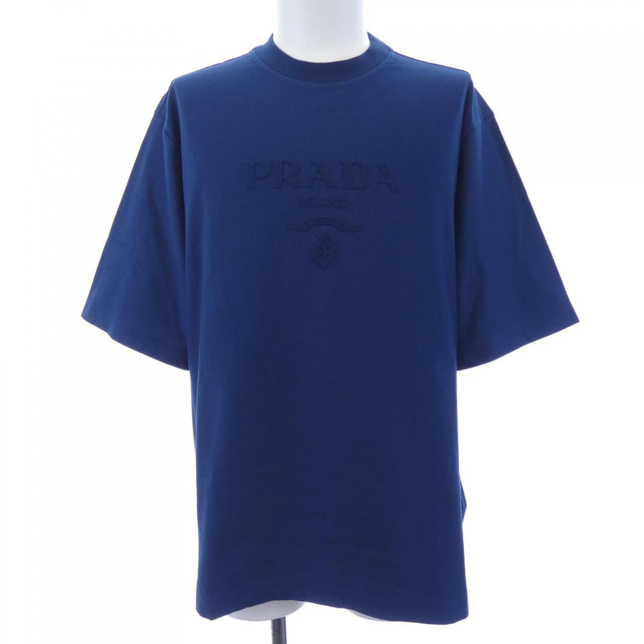 Prada Prada Prada Technical Cotton T-shirt Cotton T-Shirts UJN897 SOOO 14LB DUTY FREE for USA Size ONE SIZE - 1 Thumbnail