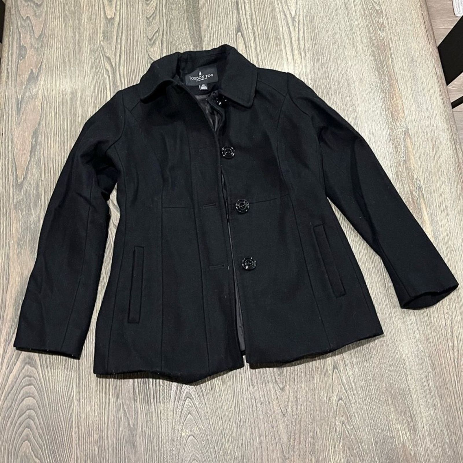 London Fog London Fog Wool Blazer Jacket Button Front Collared Lined Size S / US 4 / IT 40 - 1 Thumbnail