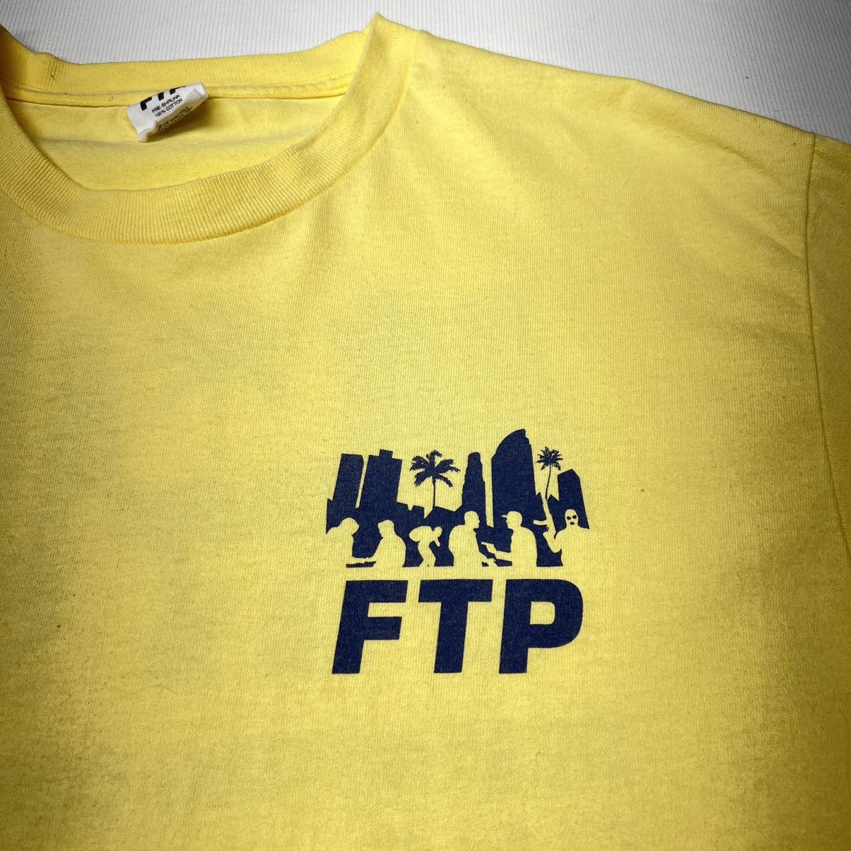 Fuck The Population FTP Fuck The Population Logo Communities Yellow Tee Shirt Size US L / EU 52-54 / 3 - 3 Thumbnail