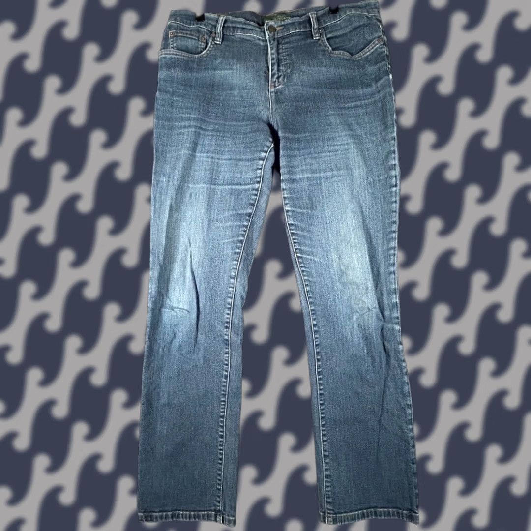 CO Ralph Lauren Lauren Jeans Co Women's Size 12 Straight Leg Blue Denim Jeans Bootcut Size 34" / US 12 / IT 48 - 1 Thumbnail