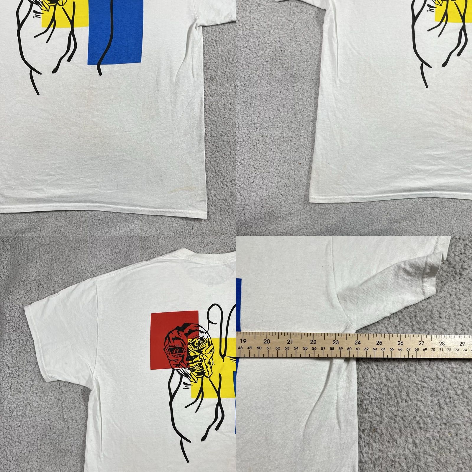 GAS Gas Drawls Mf Doom Gas Drawls Shirt Men XL White Hip Hop Graphic Supervillain 80s 90s Music Retro T-Shirt Mens XL White Cotton Short Sleeve Crew Neck Size US XL / EU 56 / 4 - 11 Thumbnail