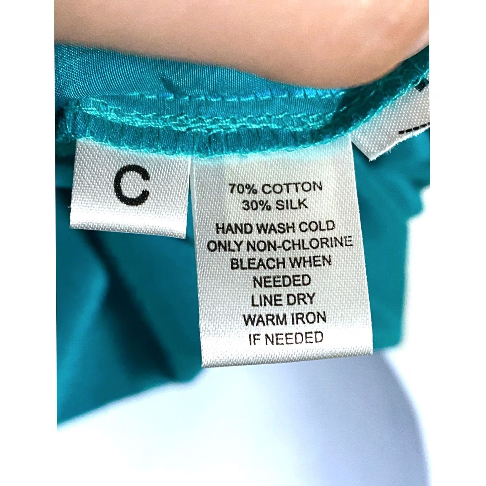 Loft VINTAGE Loft Blue Sleeveless Top Blouse L Ruffles Cotton Silk Classic Chic Career Office Size L / US 10 / IT 46 - 7 Thumbnail
