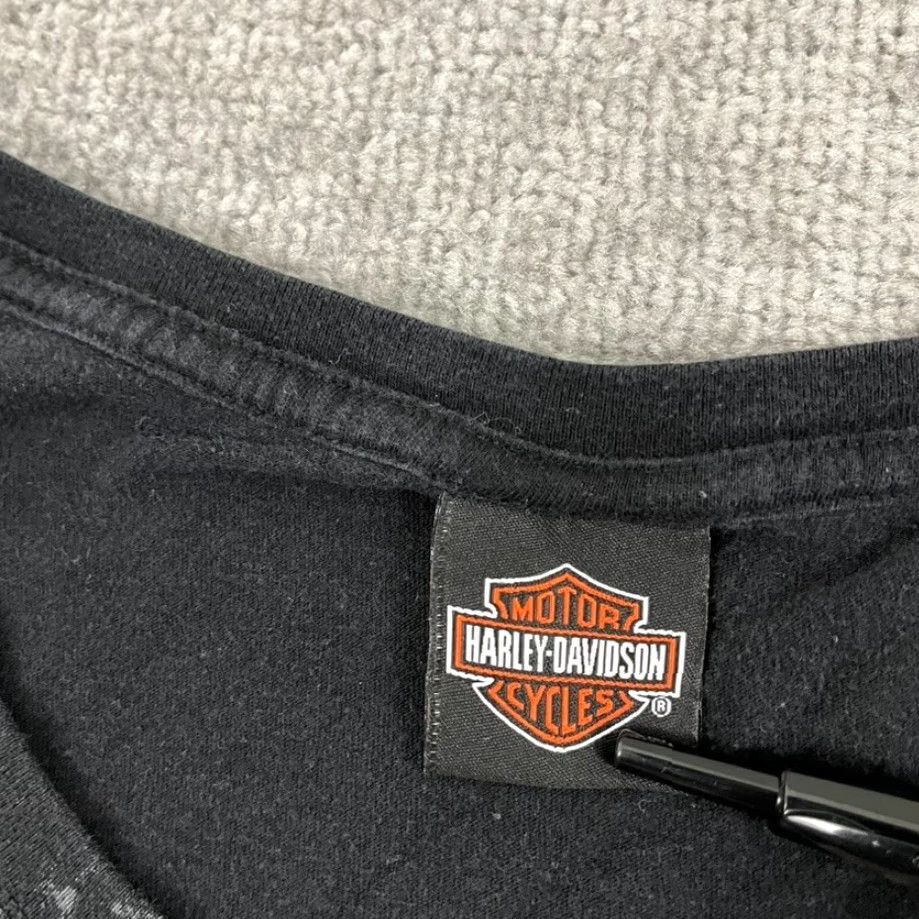 Harley Davidson Harley-Davidson Graphic Tee Womens Large Black White Biker Motorcycle Casual T-Shirt Size L / US 10 / IT 46 - 3 Thumbnail