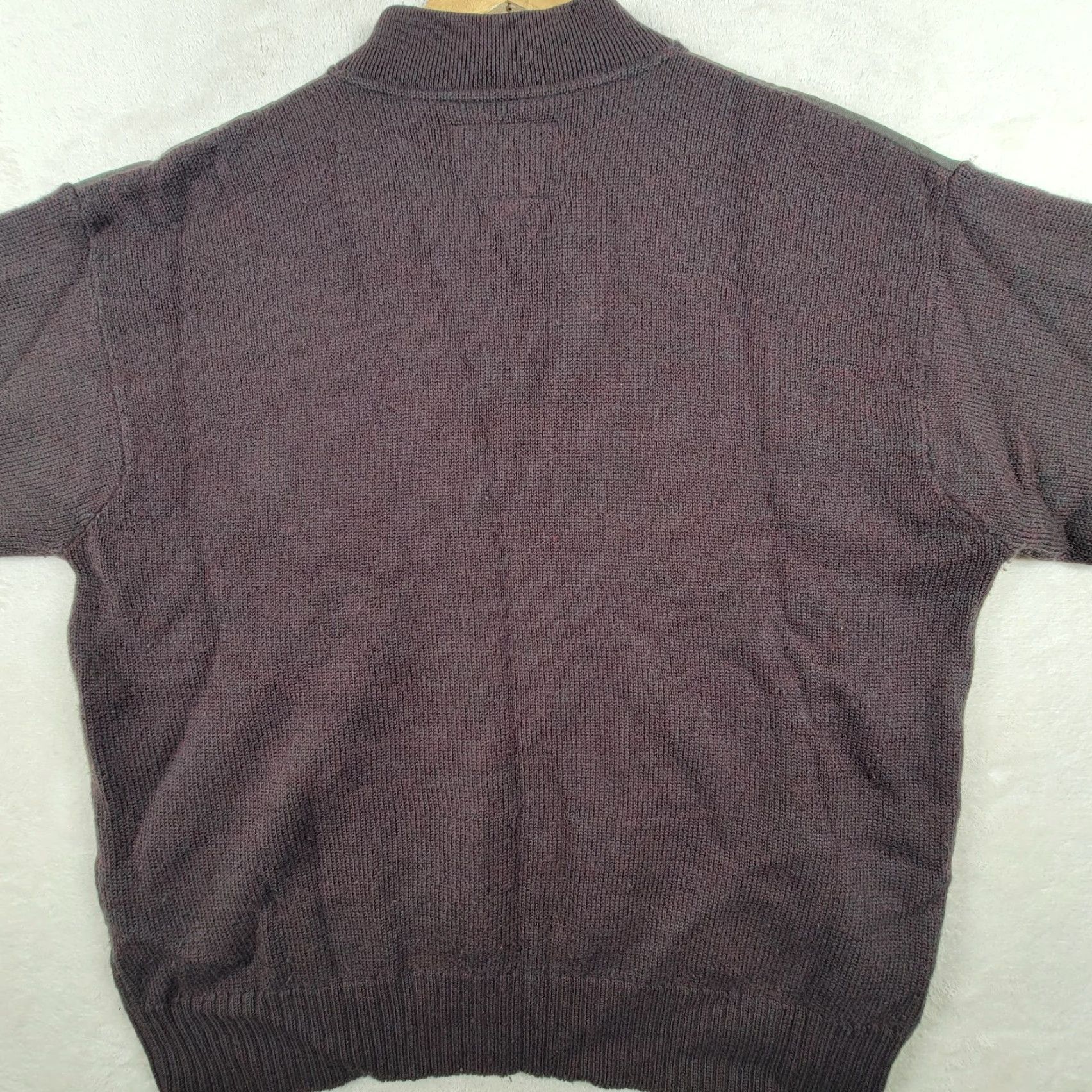 Vintage Beretta Sweater Mens Large Brown 1/4 Zip Lined Padded Shoulders Hunting Wool Polyester Knit Pullover Mock Neck Long Sleeve Size US L / EU 52-54 / 3 - 3 Thumbnail