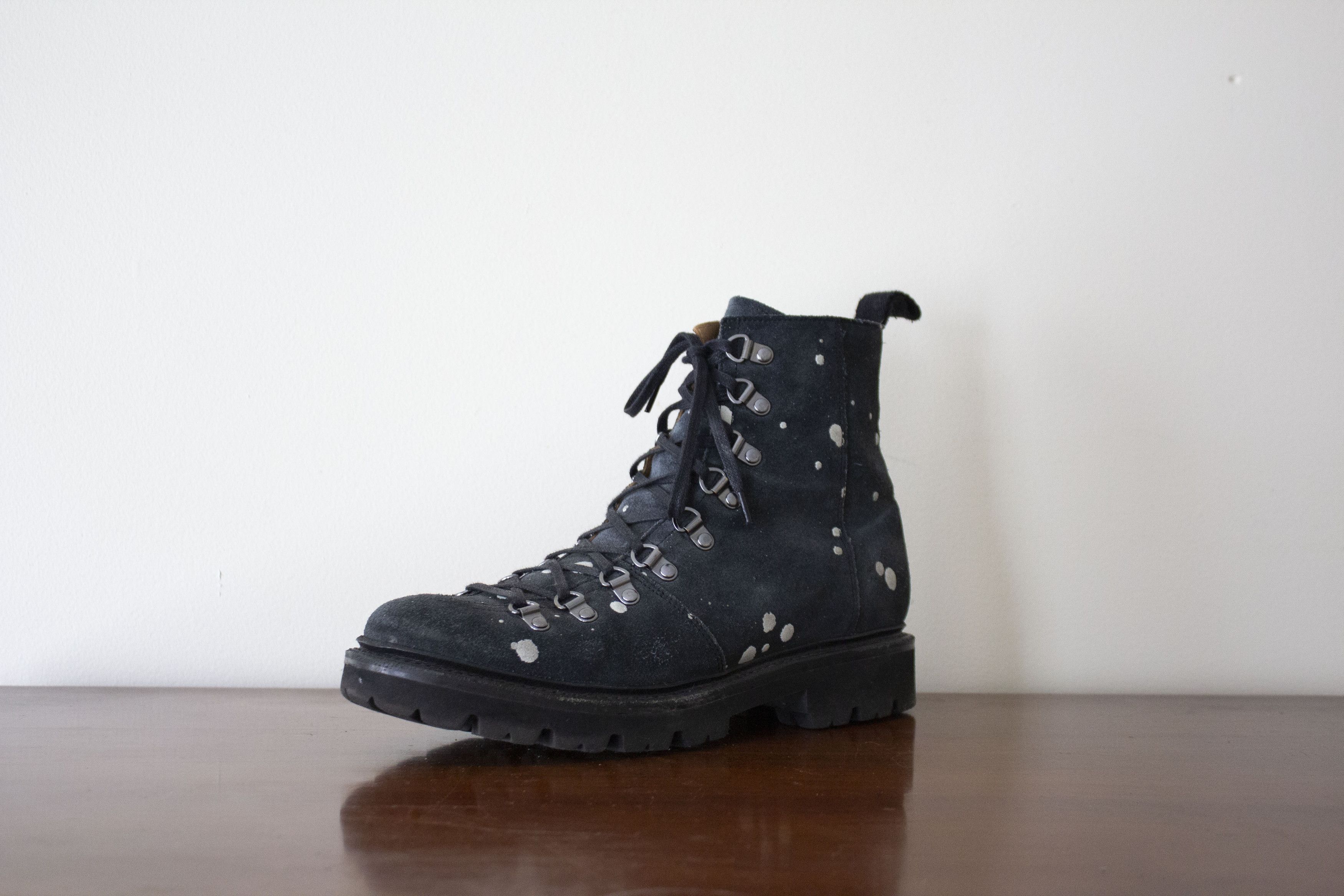 Grenson Grenson Paint Splatter Blue Suede Nanette Hiker Boot Size US 10 / IT 40 - 10 Thumbnail