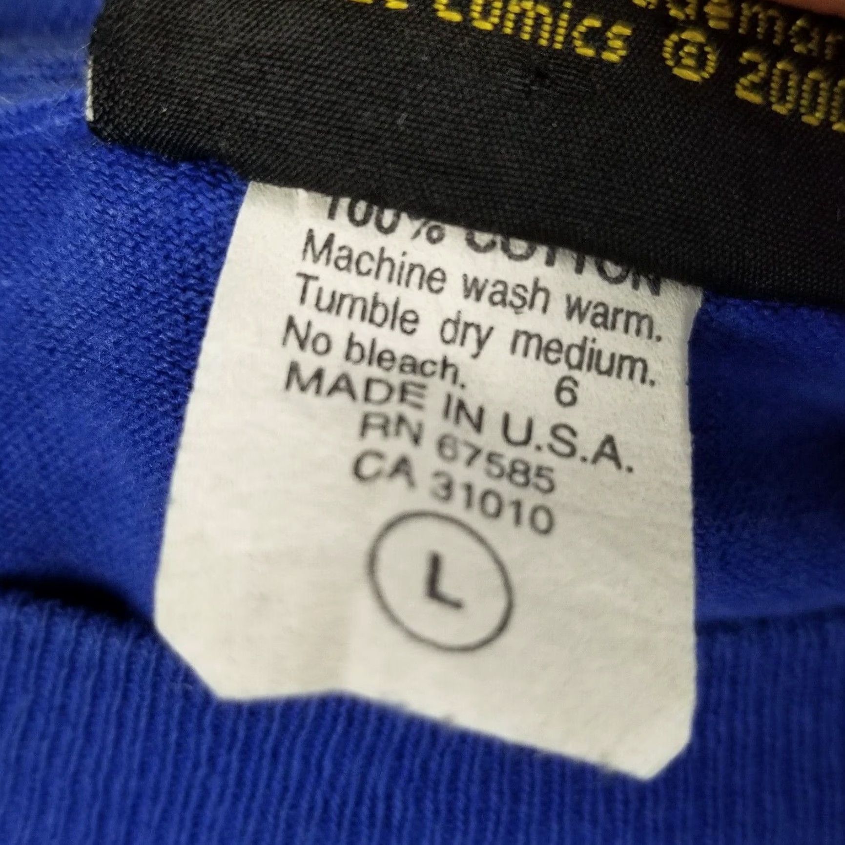 Vintage VINTAGE Warner Bros Superman T-Shirt Large Adult Blue 2000 DC Comics US 2000s Men Size US L / EU 52-54 / 3 - 7 Thumbnail