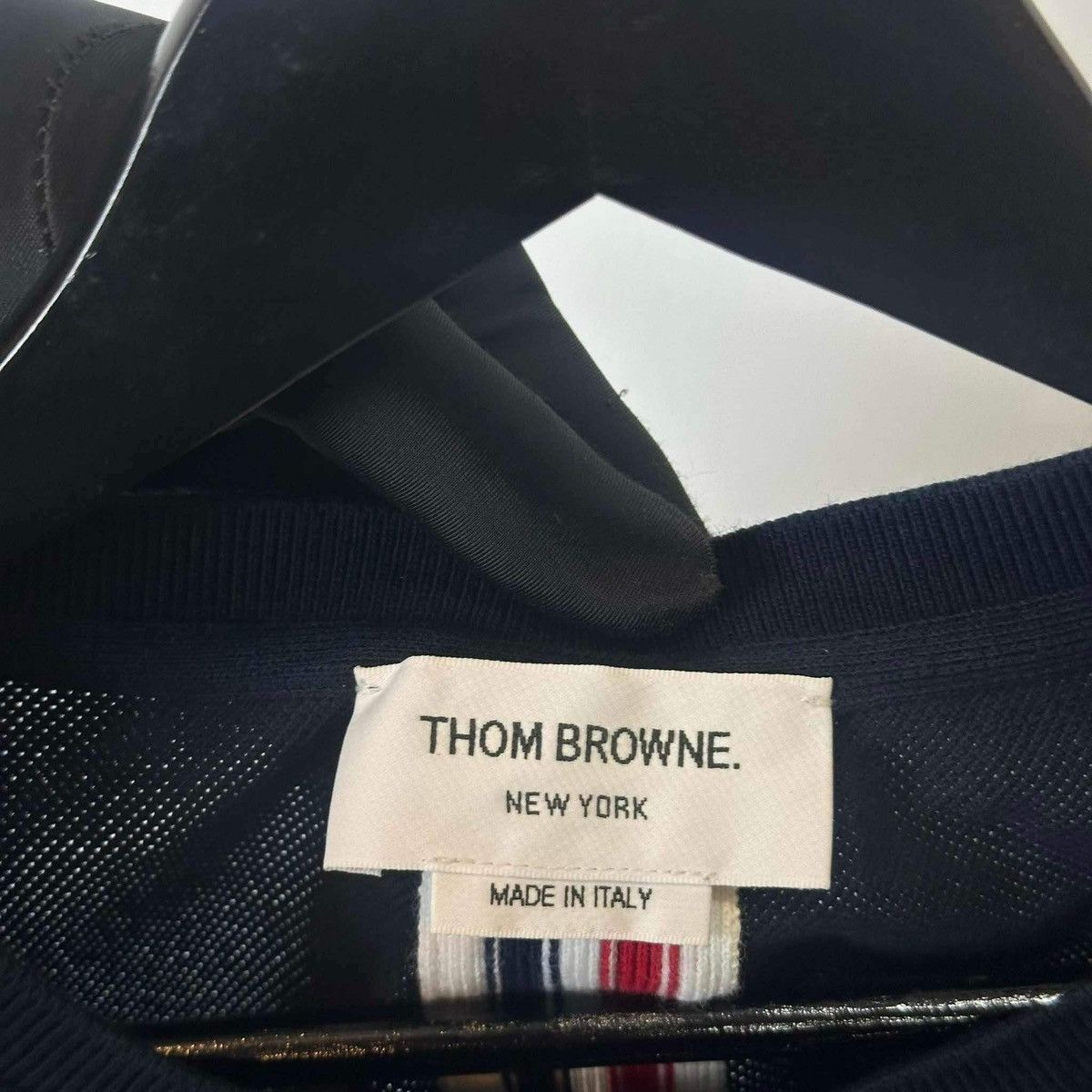 Thom Browne THOM BROWNE BACK STRIPED NAVY T SHIRT Size US L / EU 52-54 / 3 - 3 Thumbnail