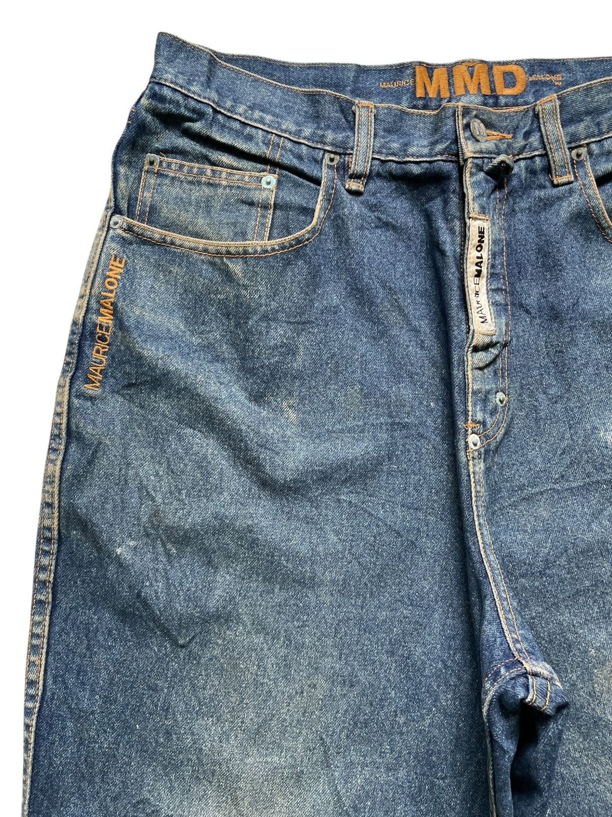 Japanese Brand Vintage Japanese Brand Mud Wash Distress Loose Jean Shorts Size US 34 / EU 50 - 5 Thumbnail