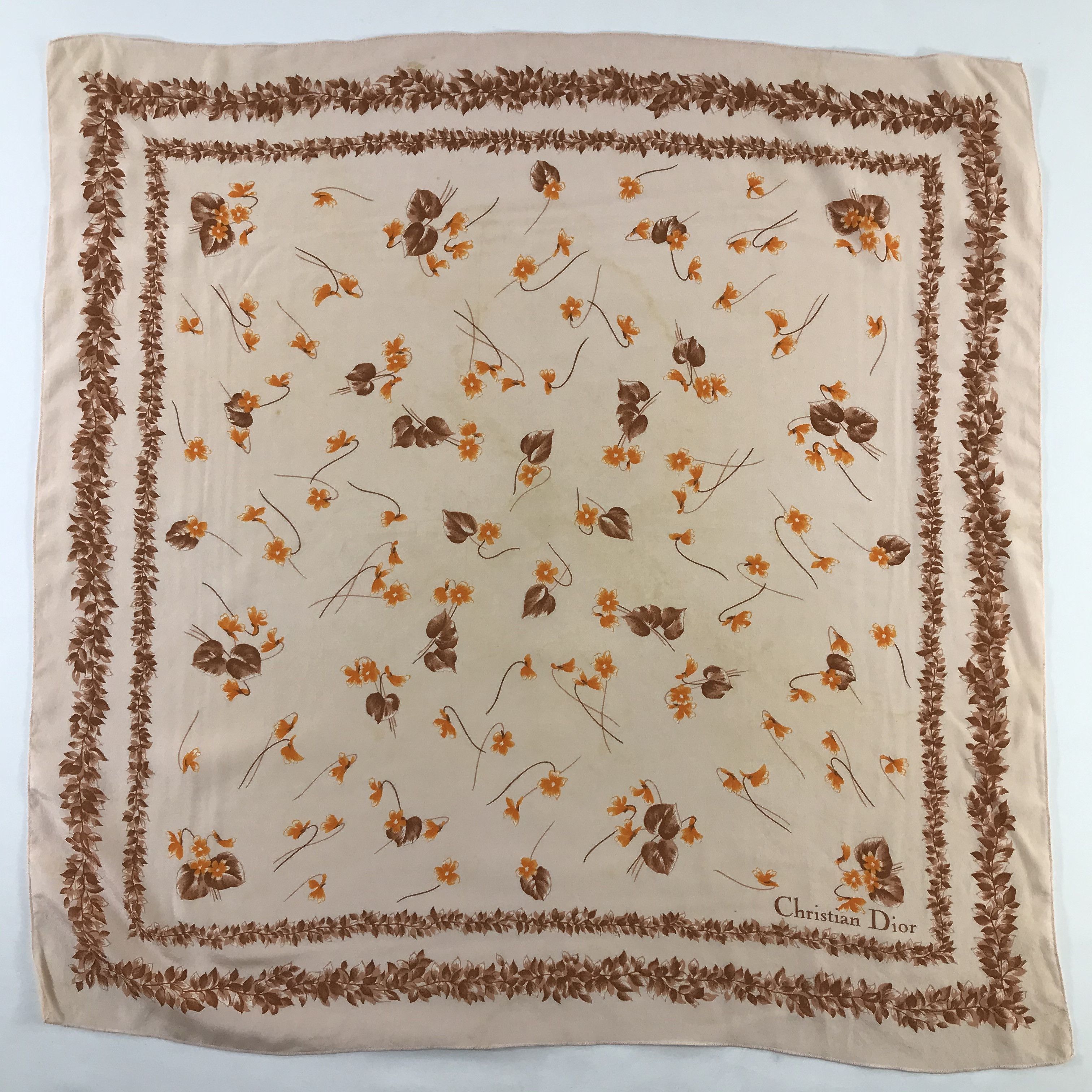 Christian Dior Monsieur × Vintage Christian Dior Bandana / Handkerchief / Neckerchief - S813 Size ONE SIZE - 1 Thumbnail