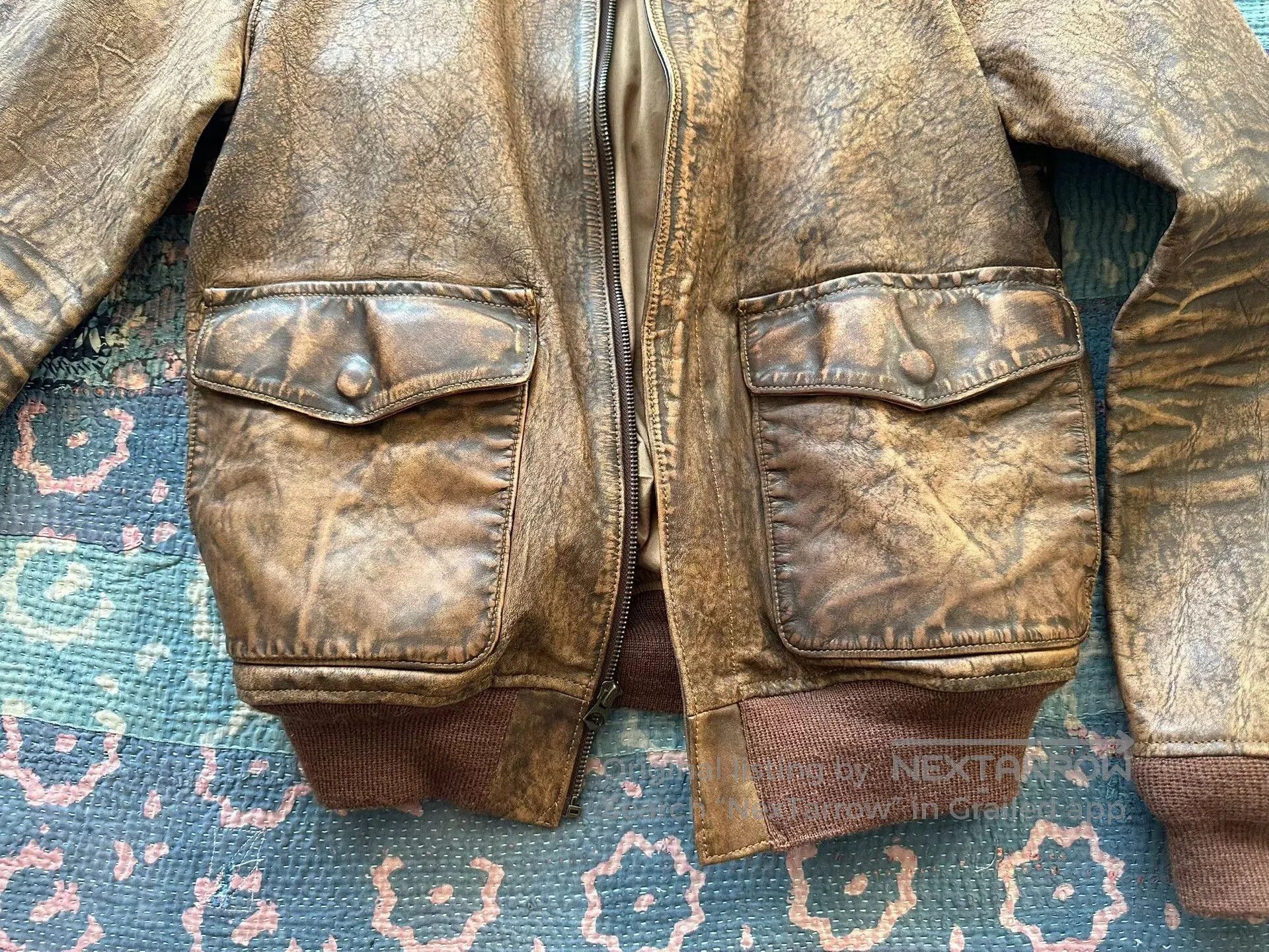 RRL Ralph Lauren vintage ralph lauren worn leather jacket. Size US M / EU 48-50 / 2 - 4 Thumbnail