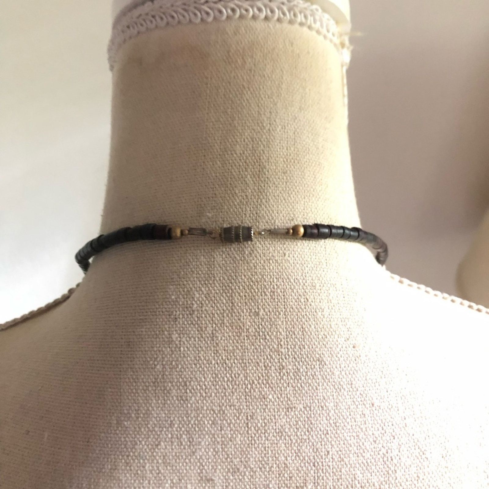 Vintage Vintage 70s boho stone jade coral choker necklace Size ONE SIZE - 6 Thumbnail