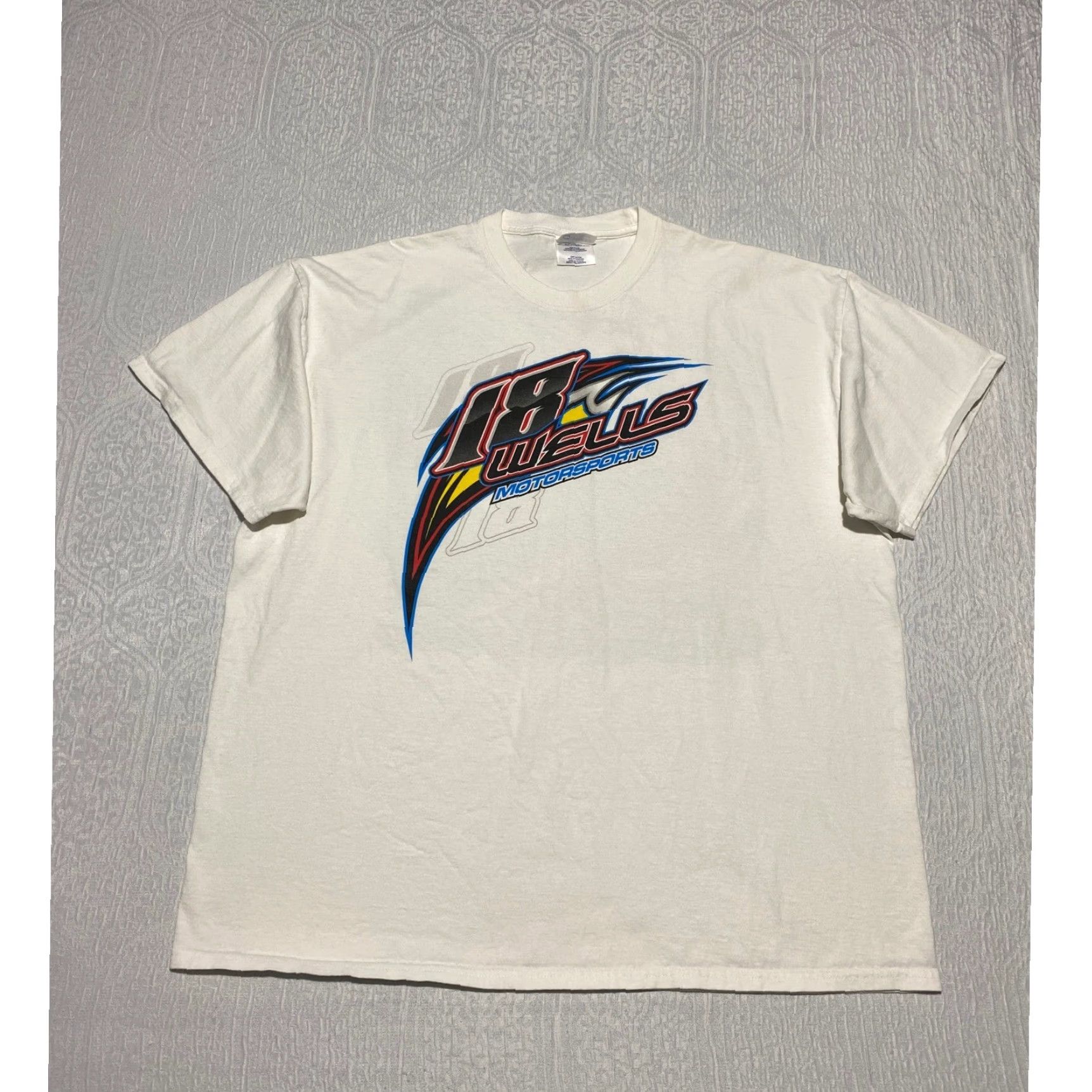 Port & Company Eric Wells Motorsports T-Shirt Hazard Kentucky Short Sleeve 2XL White Cotton Men Size US XXL / EU 58 / 5 - 3 Thumbnail