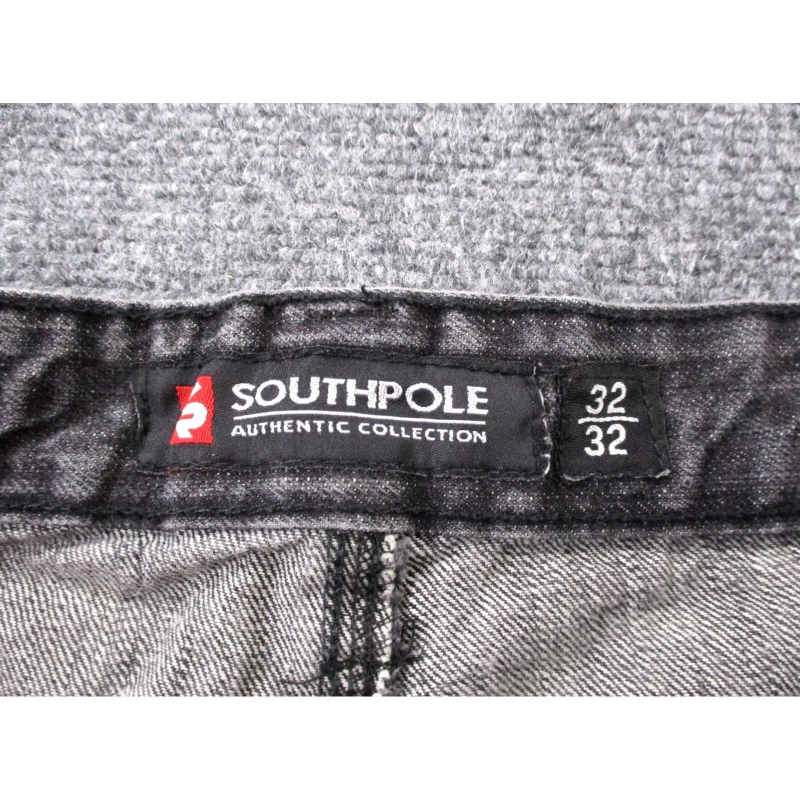 Southpole Southpole Jeans Mens 32 x 32 Black Denim Straight Grunge Distressed Jeans Mens Regular 5-Pocket Design Cotton Denim Size US 34 / EU 50 - 7 Thumbnail