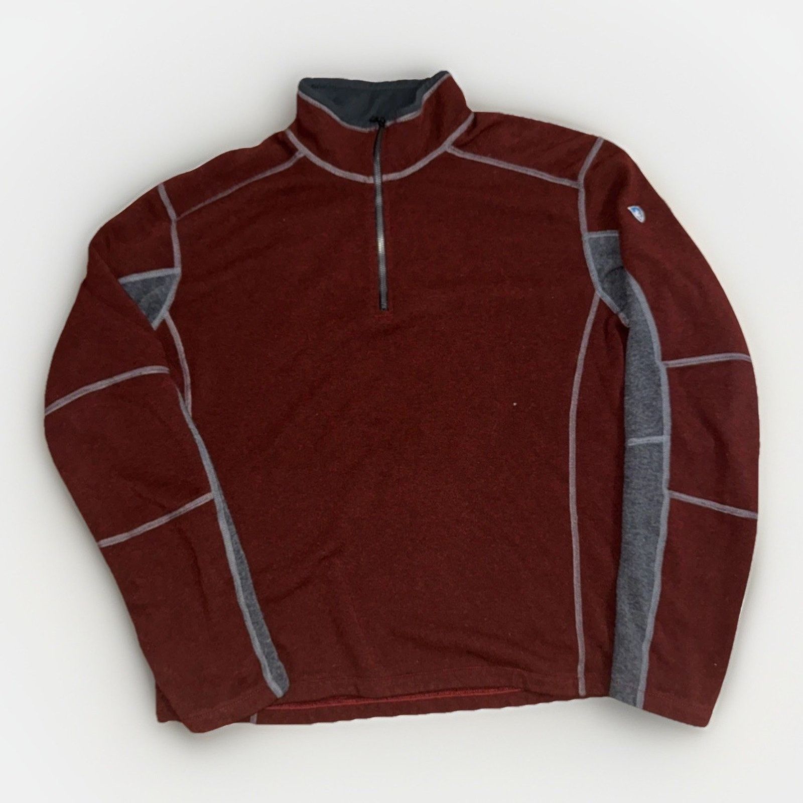 Kuhl KUHL Quarter Zip Pullover Sweater XL Maroon Outdoor Hiking Size US XL / EU 56 / 4 - 1 Thumbnail