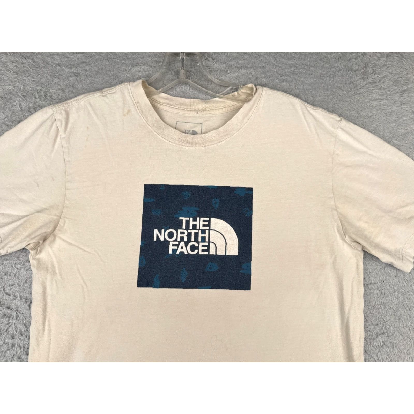 The North Face The North Face Shirt Men S Ivory Short Sleeve Crew Logo 100% Cotton Read Mens S Black Logo Classic Outdoor Seasonal Wear Size US S / EU 44-46 / 1 - 4 Thumbnail
