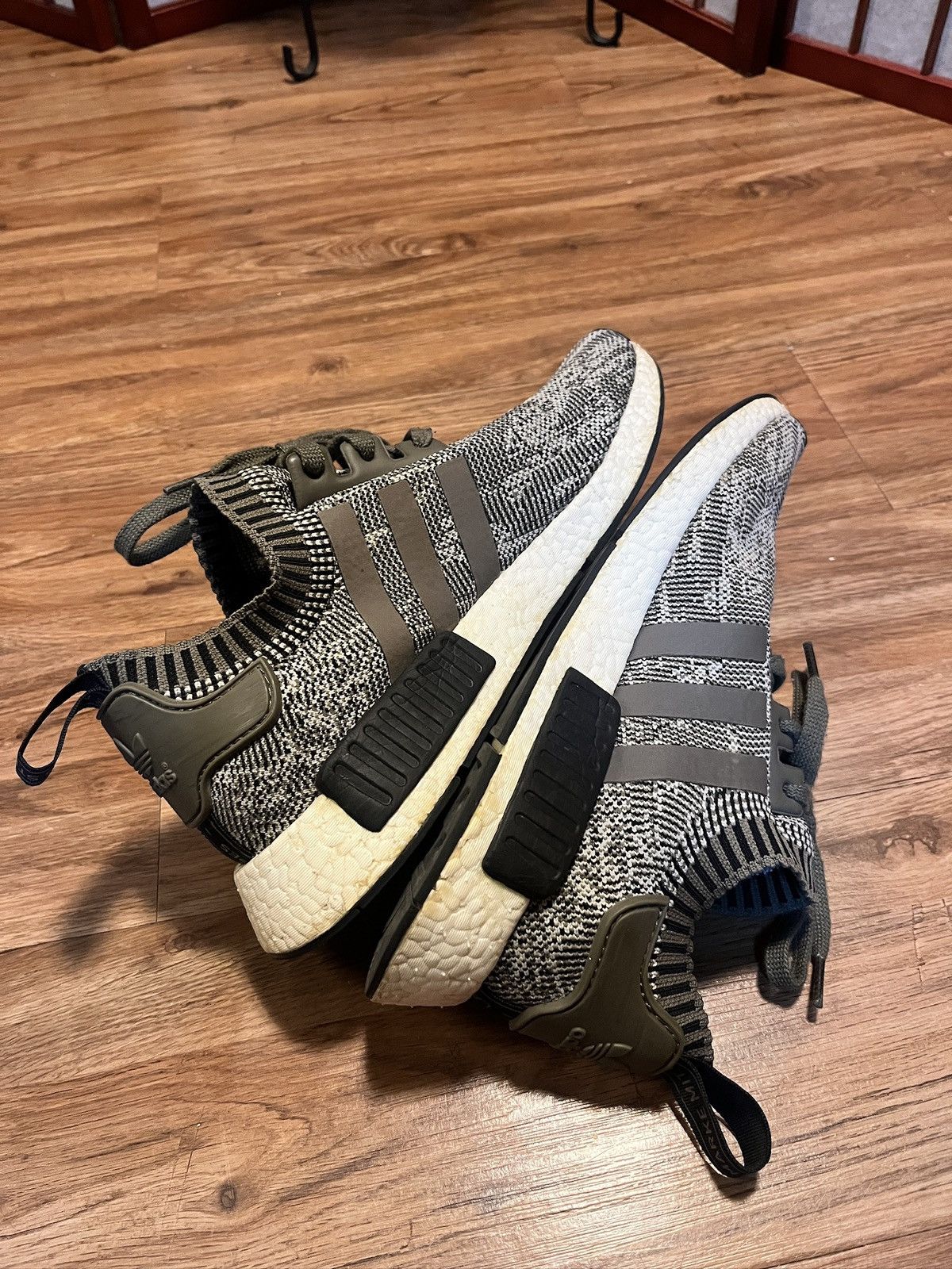 Adidas NMD R1 Core Black Grey Three Size US 10 / EU 43 - 5 Thumbnail