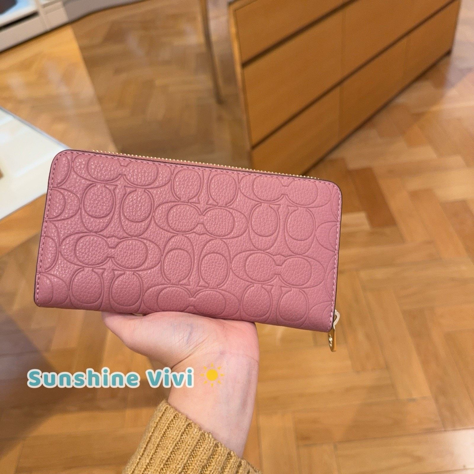 Coach NWT Coach CCL35 Long Zip Around Wallet Signature Peony Size ONE SIZE - 6 Thumbnail