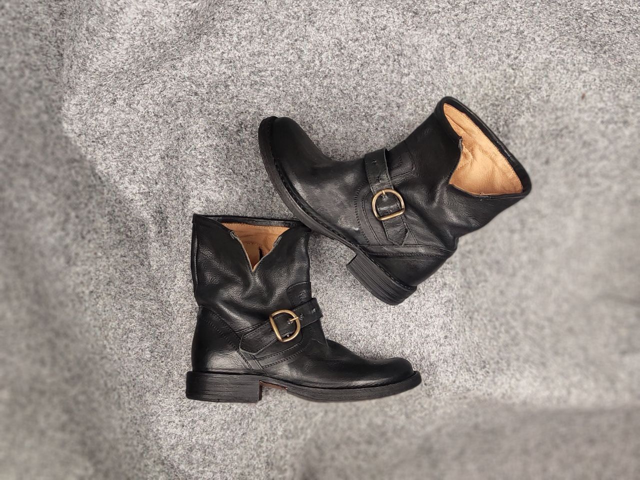 Fiorentini + Baker Fiorentini + Baker Side Zip Leather Eli Moto Ankle Boots Size US 5 / IT 35 - 2 Thumbnail