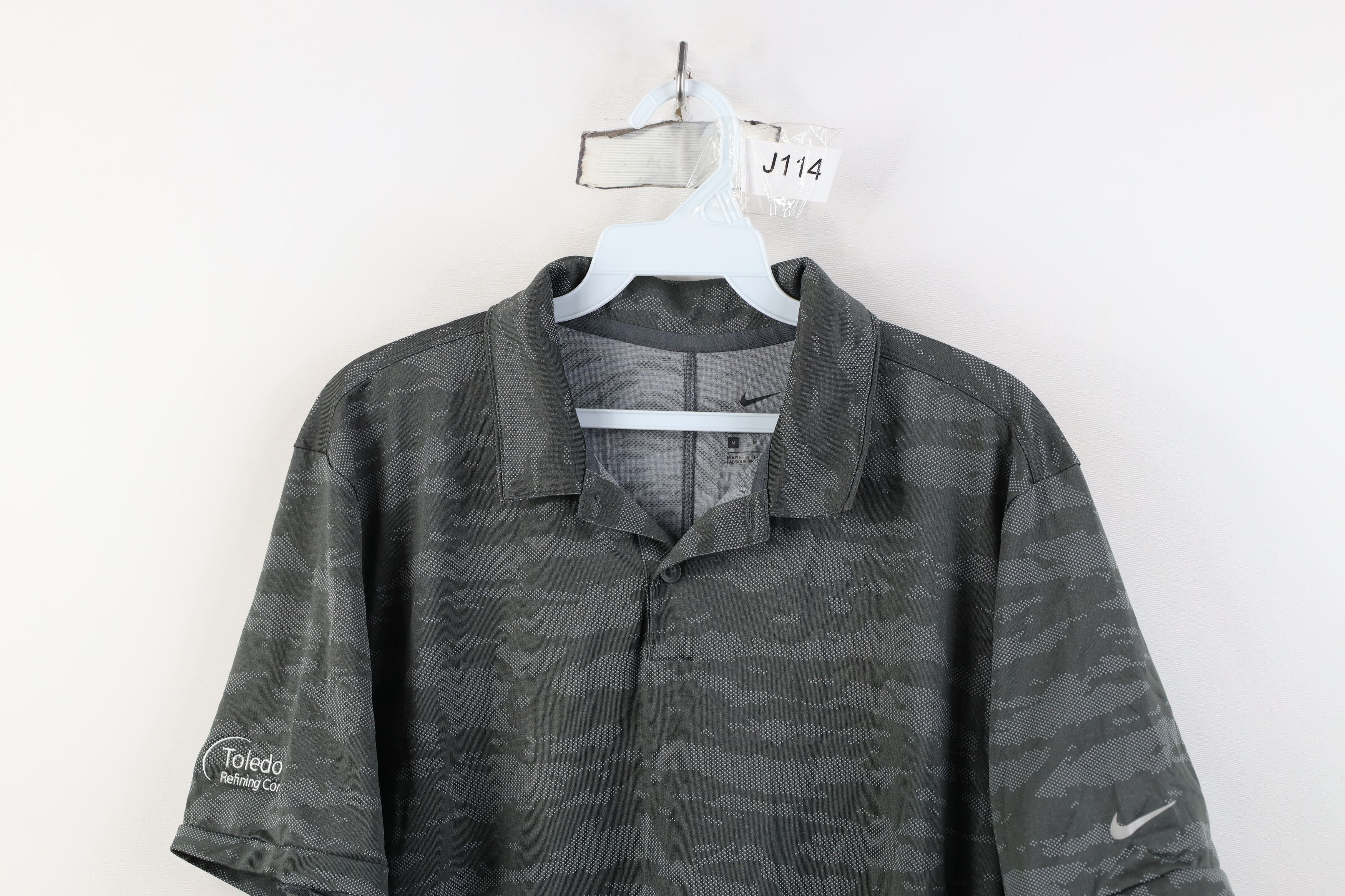 Nike Nike Scott Mini Swoosh Camouflage Knit Golf Polo Shirt Gray Size US M / EU 48-50 / 2 - 2 Thumbnail