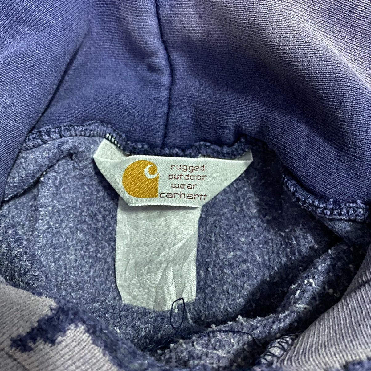Carhartt × Vintage Vintage 80s Carhartt Thrashed Faded Hoodie Size US L / EU 52-54 / 3 - 10 Thumbnail