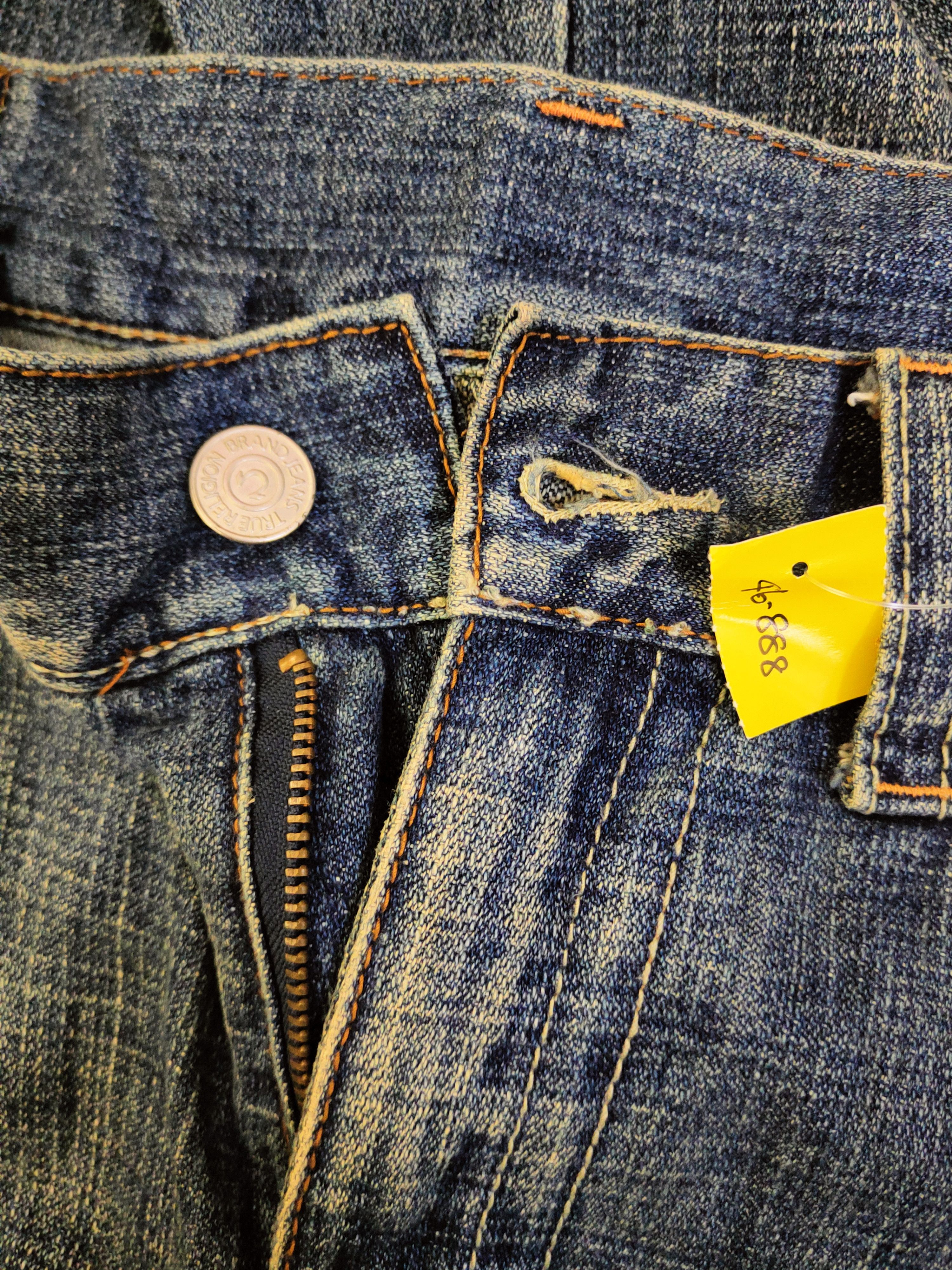 True Religion DL True Religion Blue Distressed Ripped Jeans #46-888 Size US 34 / EU 50 - 17 Thumbnail