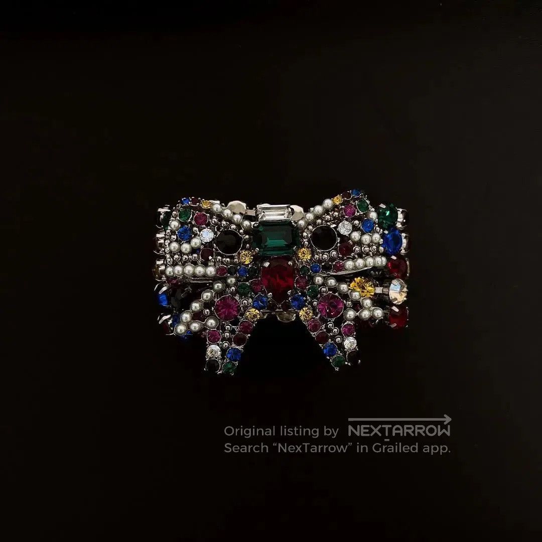 Miu Miu Miumiu Colorful Bow Rhinestone Bracelet. Size ONE SIZE - 2 Thumbnail