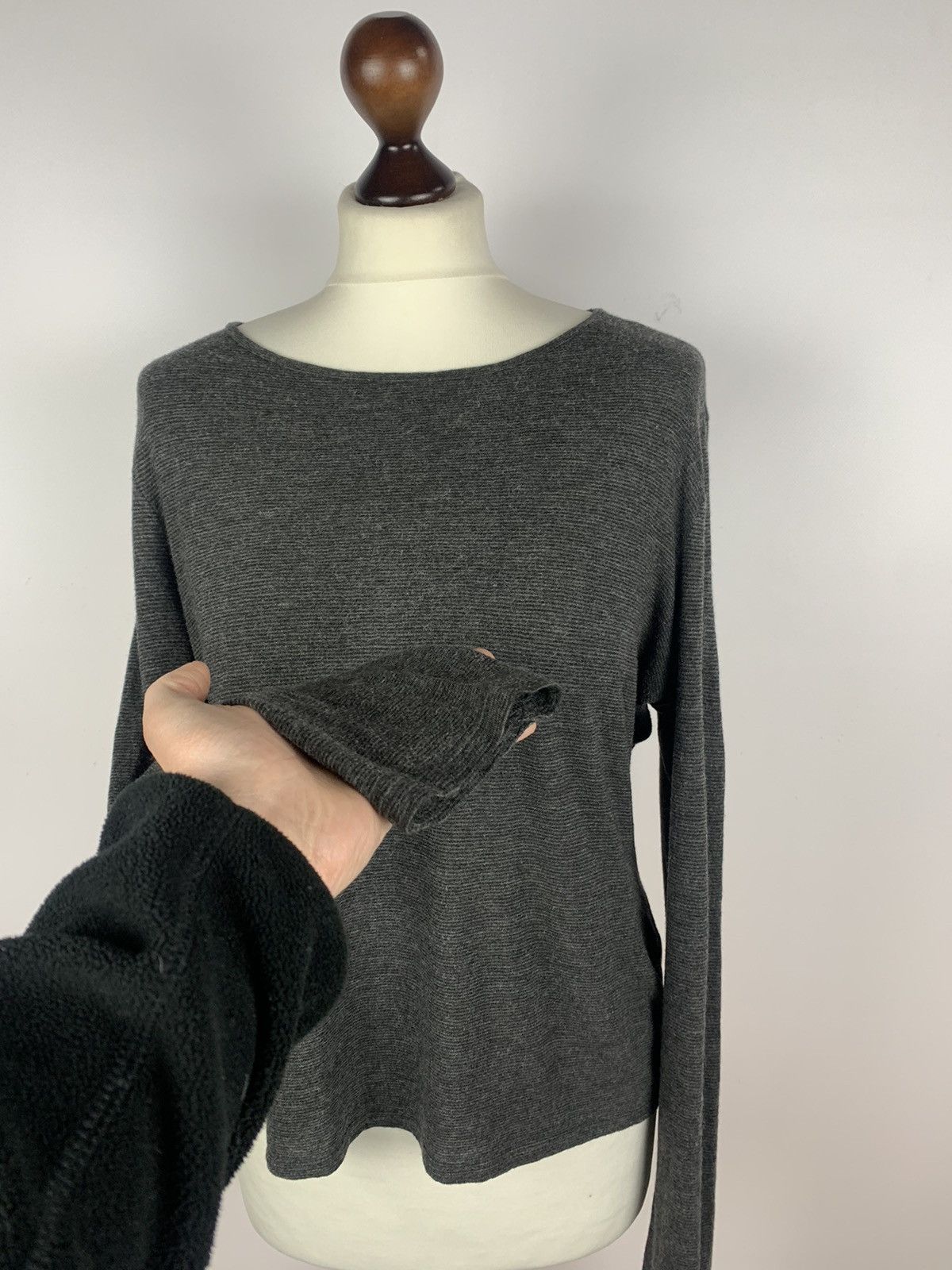 Max Mara Weekend Max Mara Gray Long Sleeve T-Shirt Size XL Luxury Top Size XL / US 12-14 / IT 48-50 - 4 Thumbnail