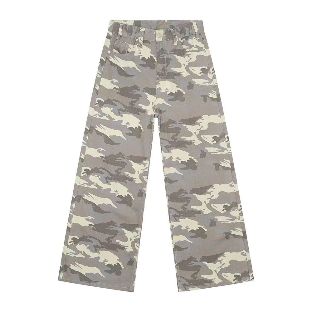Japanese Brand × Jean Straight leg camouflage high street casual baggy jeans Size US 30 / EU 46 - 4 Thumbnail