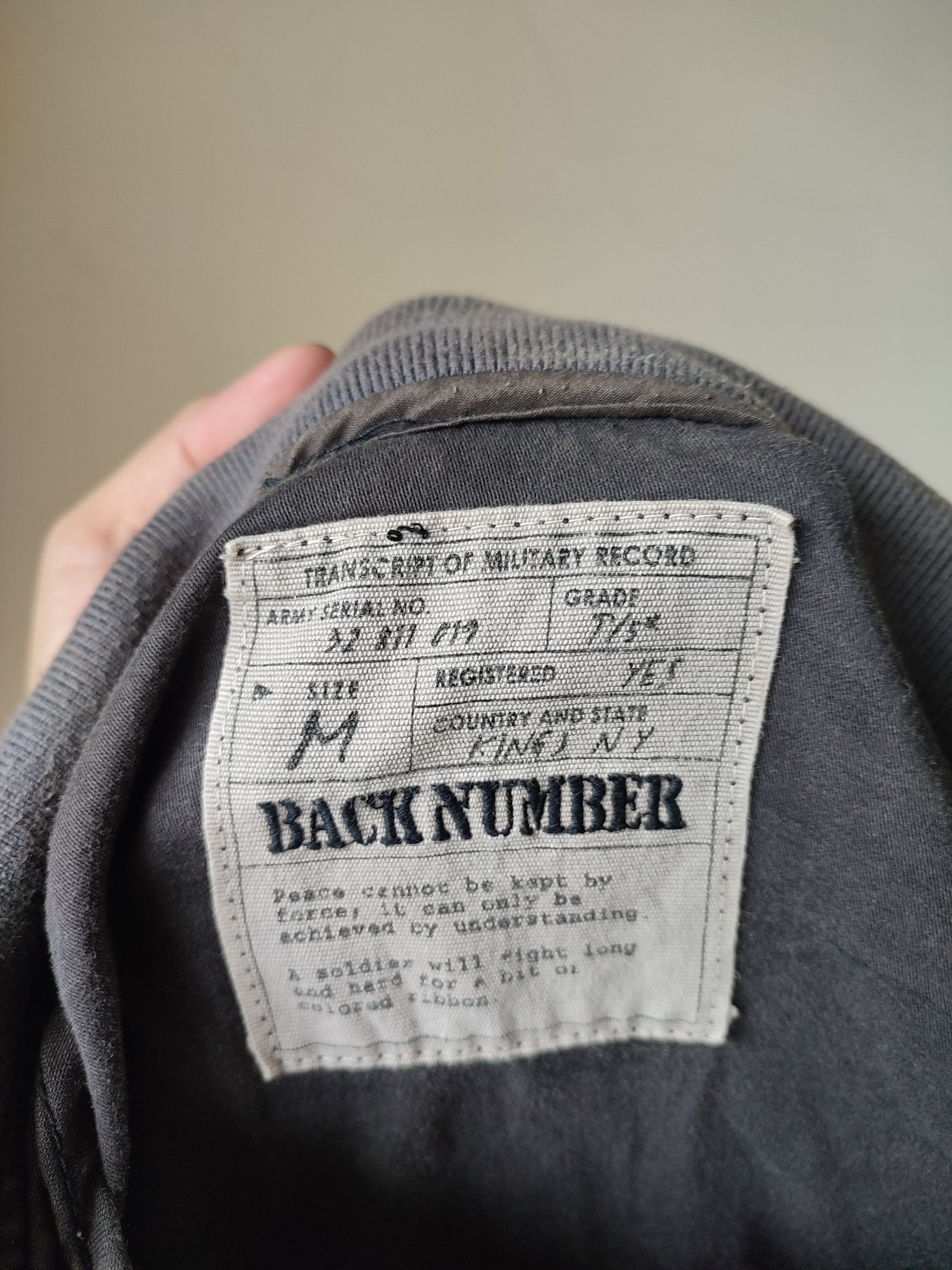 Other 💥90s💥 Rare Back Number Military Jacket Size US S / EU 44-46 / 1 - 11 Thumbnail