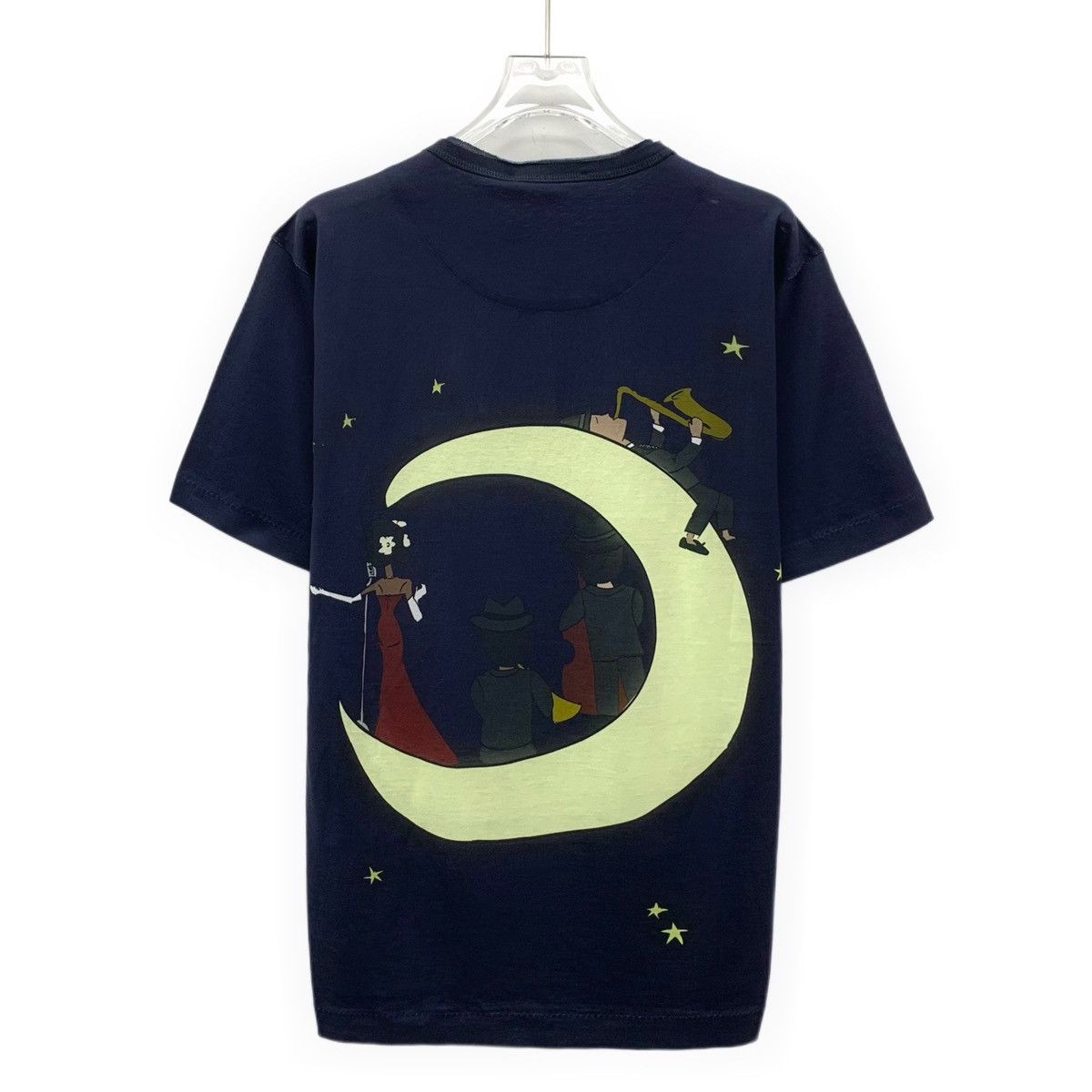 Dolce & Gabbana Dolce & Gabbana Dark Blue Moon Figure Print T-shirt K26WX Size US XS / EU 42 / 0 - 2 Thumbnail
