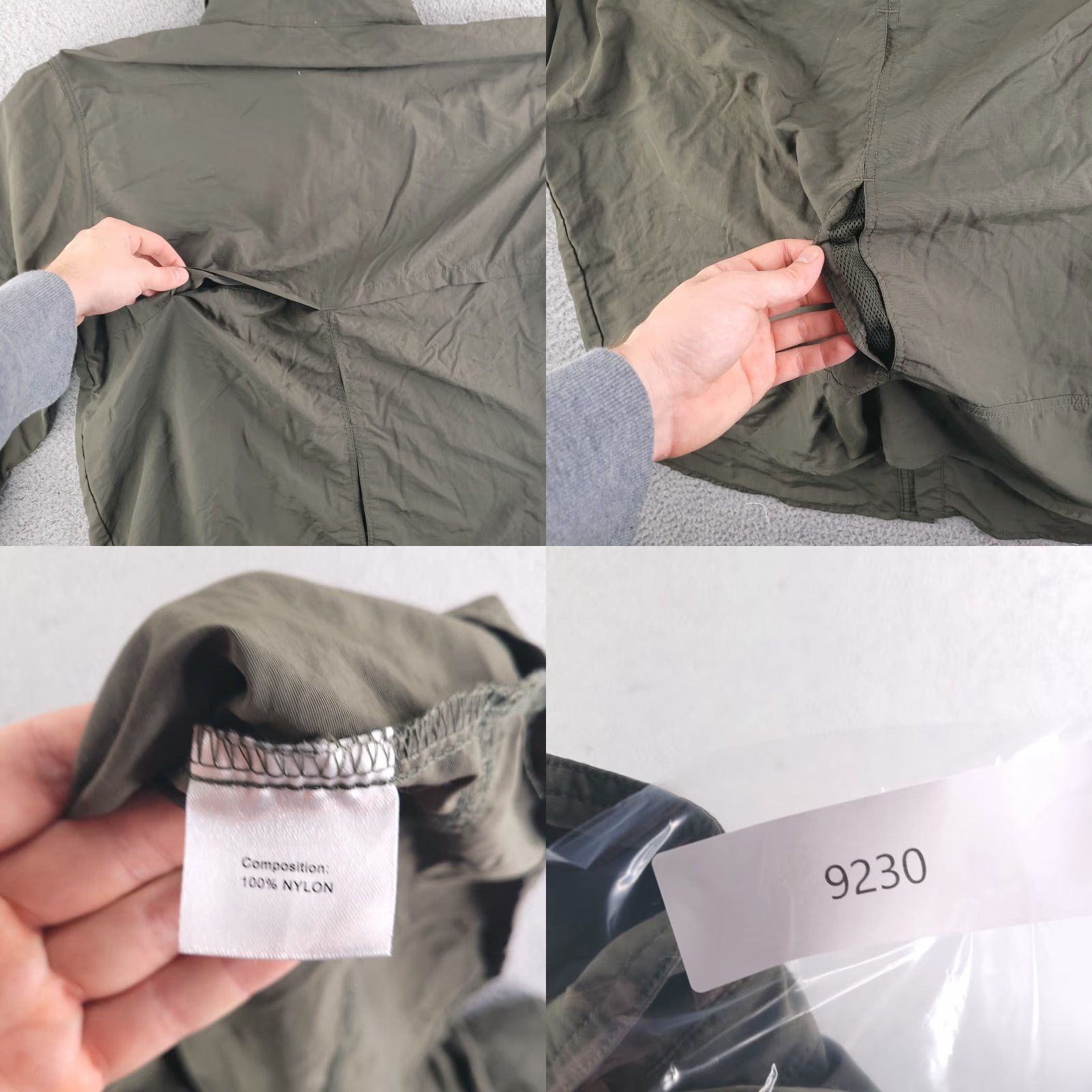 Olive Shirt Mens XL Green Military Olive Vented Caped Hike Outdoor Tactical NYLON Size US XL / EU 56 / 4 - 9 Thumbnail