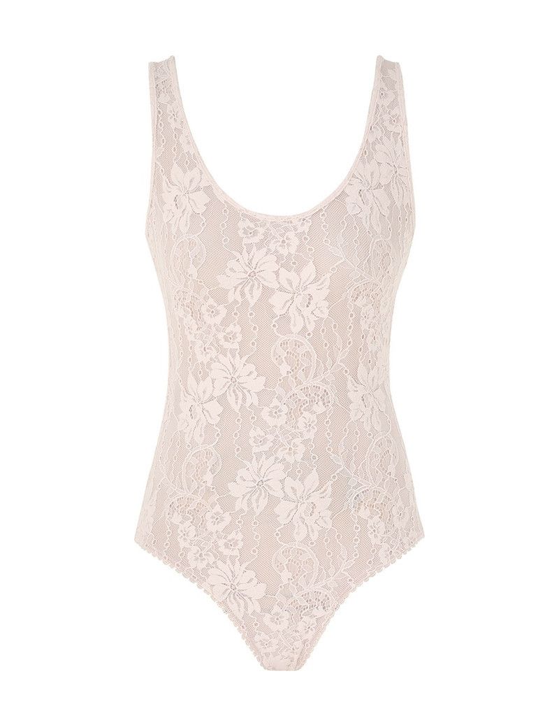 Zimmermann oc11z0526 Lace Scoop Bodysuit in Beige Size L / US 10 / IT 46 - 1 Thumbnail