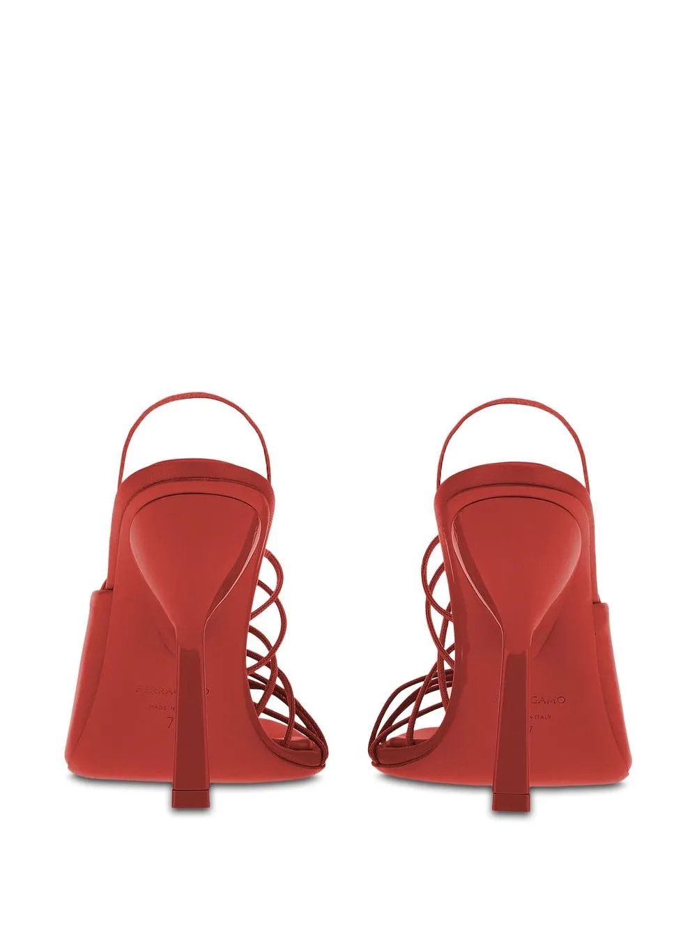 Salvatore Ferragamo o1y0426 Geomatric Heel Pumps in Red Size US 7.5 / IT 37.5 - 3 Thumbnail