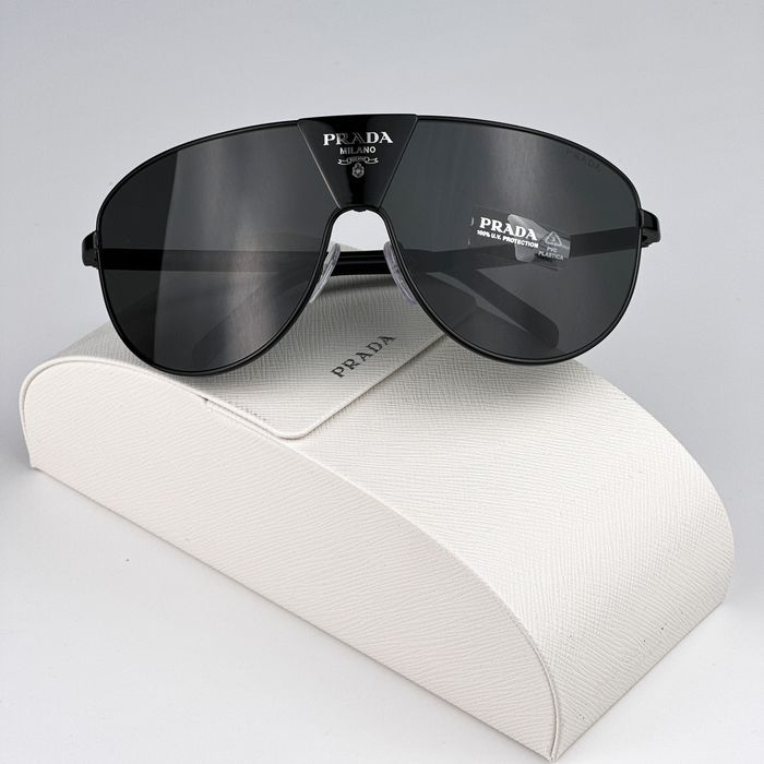Prada NEW Prada PR69ZS 1AB5S0 Black Dark Grey Unisex Sunglasses | Grailed