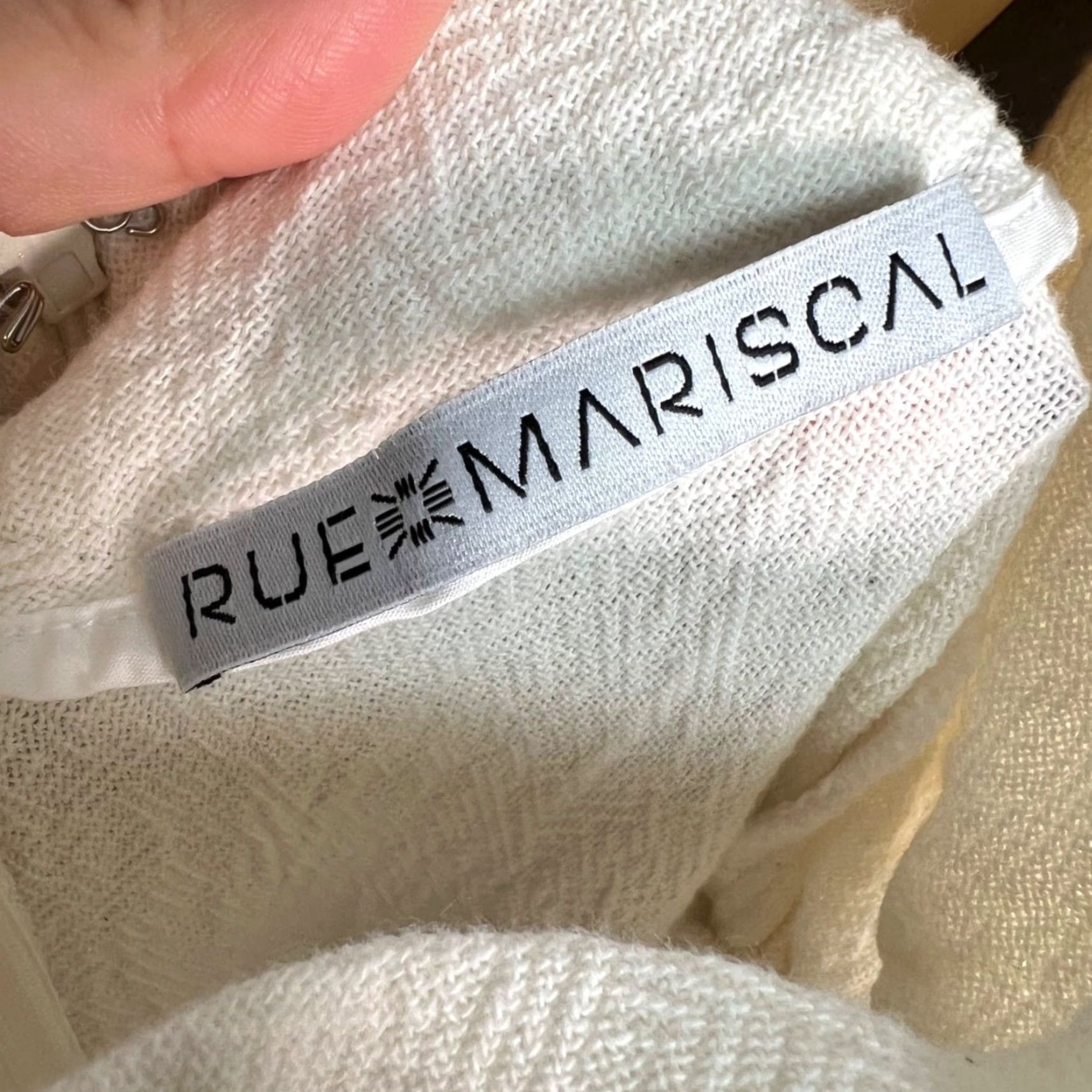 Vintage Rue Mariscal Maxi Dress Ivory Halter Cotton Embroidered Sleeveless Bohemian 2-4 Women Size 2-4 Summer Vintage? (No N/A) Size XS / US 0-2 / IT 36-38 - 3 Thumbnail