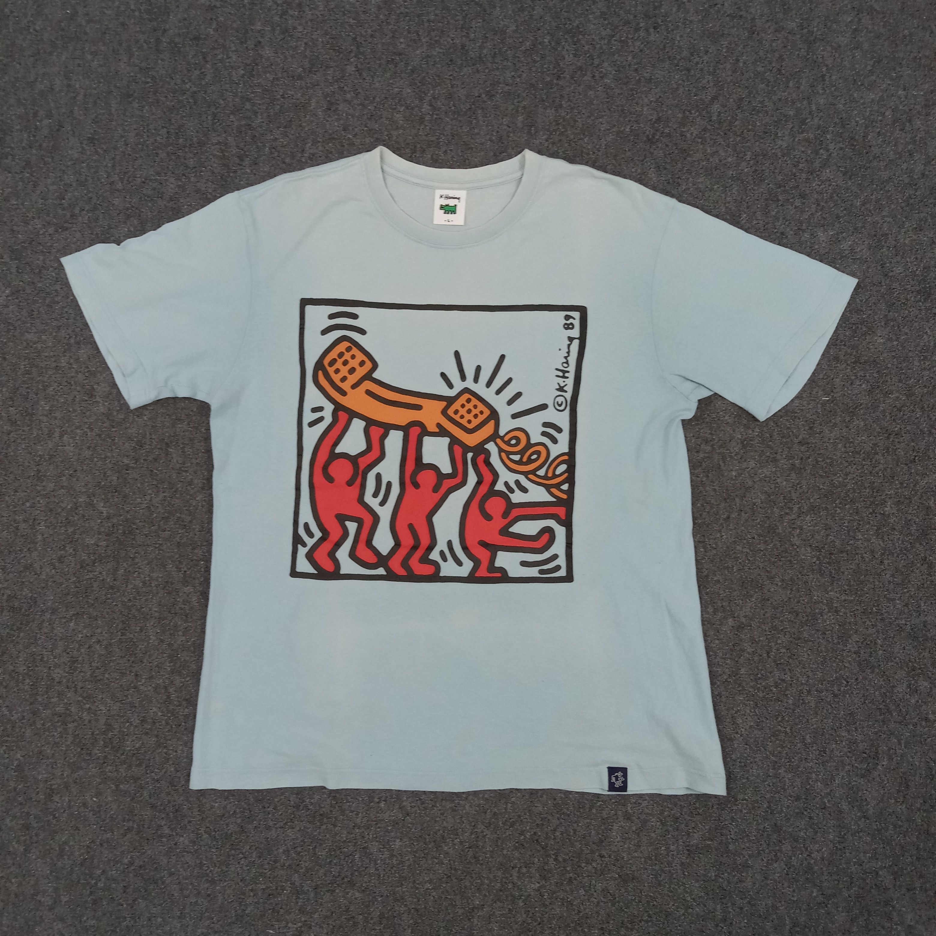Japanese Brand × Keith Haring × Vintage Keith Haring American Artists Tshirt Size US L / EU 52-54 / 3 - 1 Thumbnail