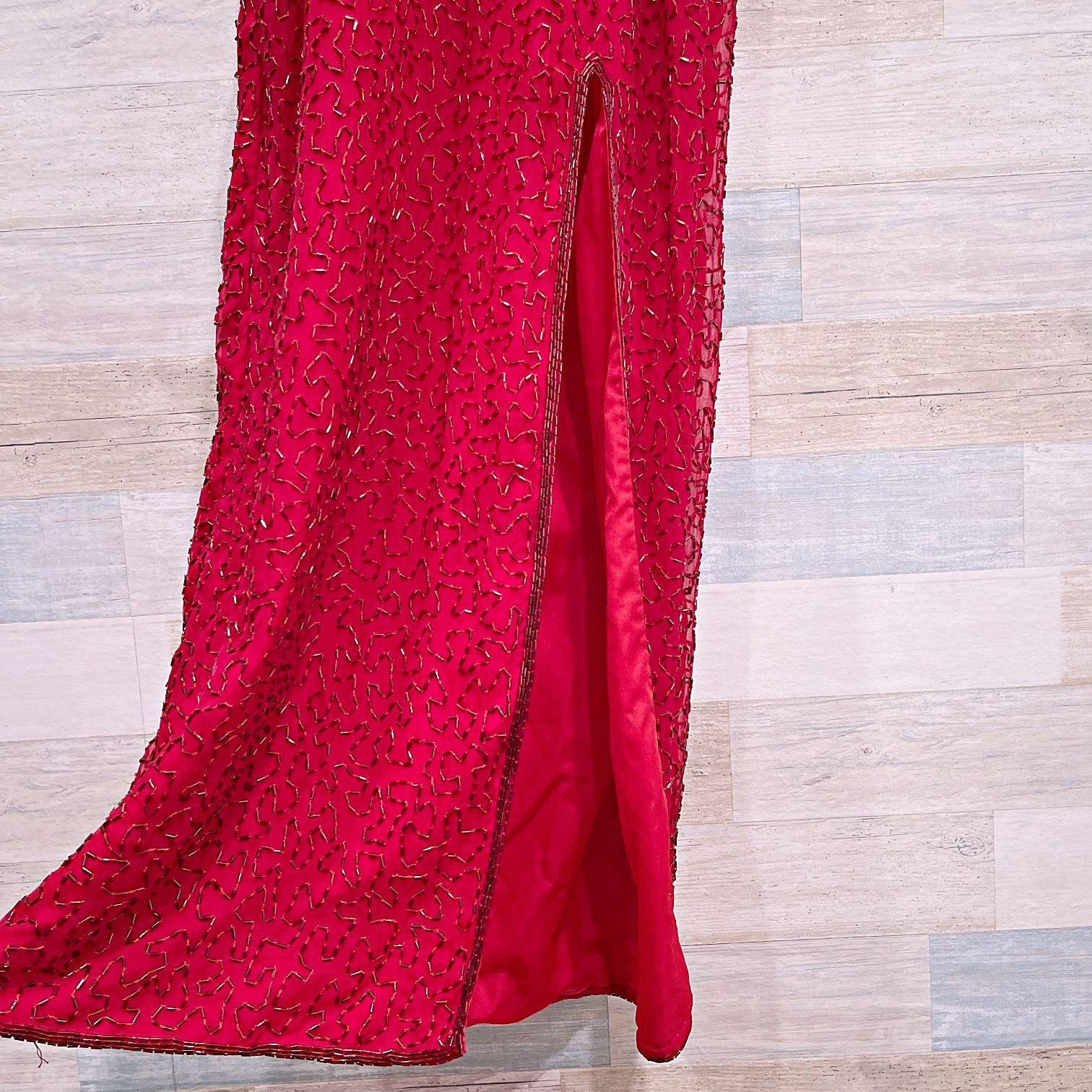 Other × Vintage Laurence Kazar Beaded Sequin Halter Ball Gown Womens Medium Size M / US 6-8 / IT 42-44 - 2 Thumbnail