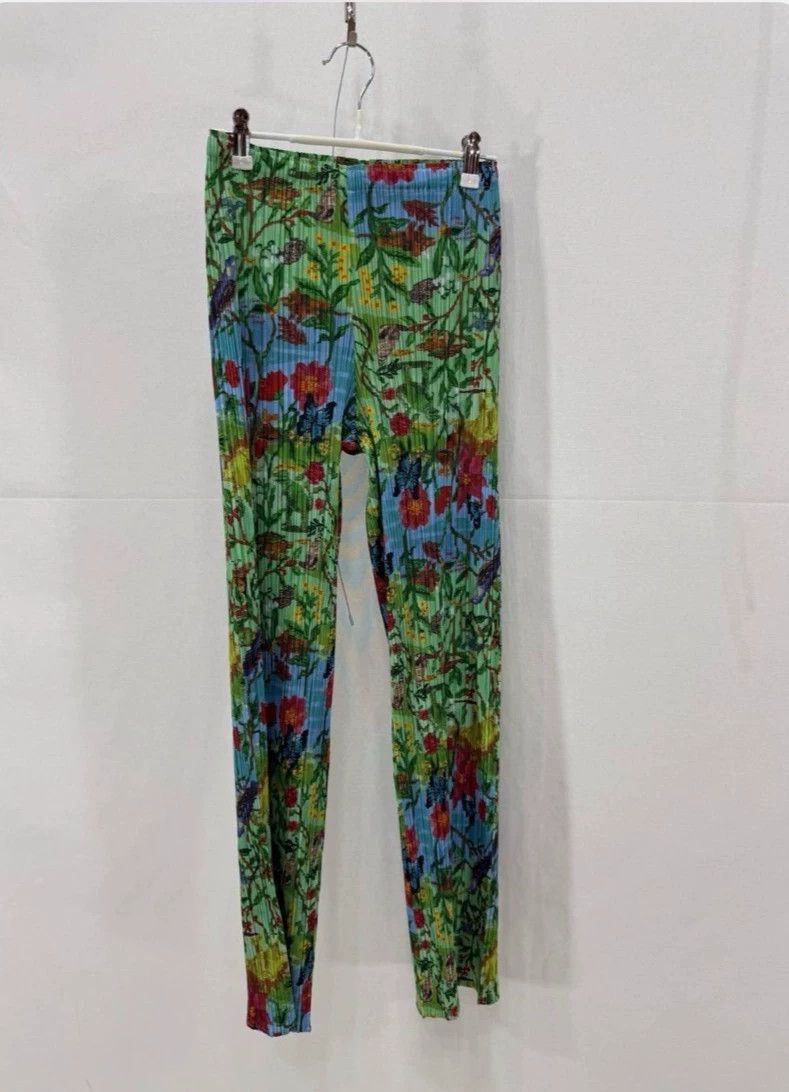 Issey Miyake Issey Miyake size:3 Green Dinosaur Park long pants Size 22" - 1 Thumbnail