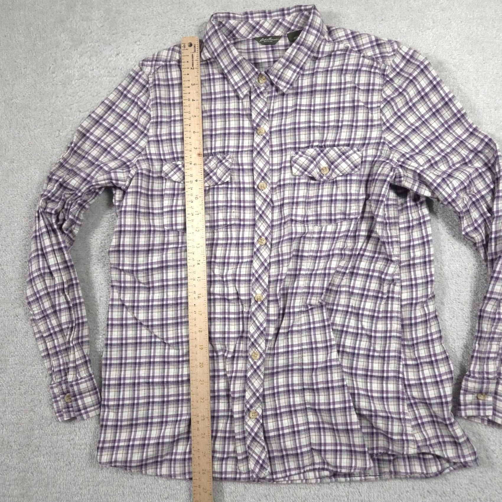 Eddie Bauer VINTAGE Eddie Bauer Shirt Womens XL Purple Plaid Button Front Long Sleeve Casual Outdoor Size XL / US 12-14 / IT 48-50 - 7 Thumbnail