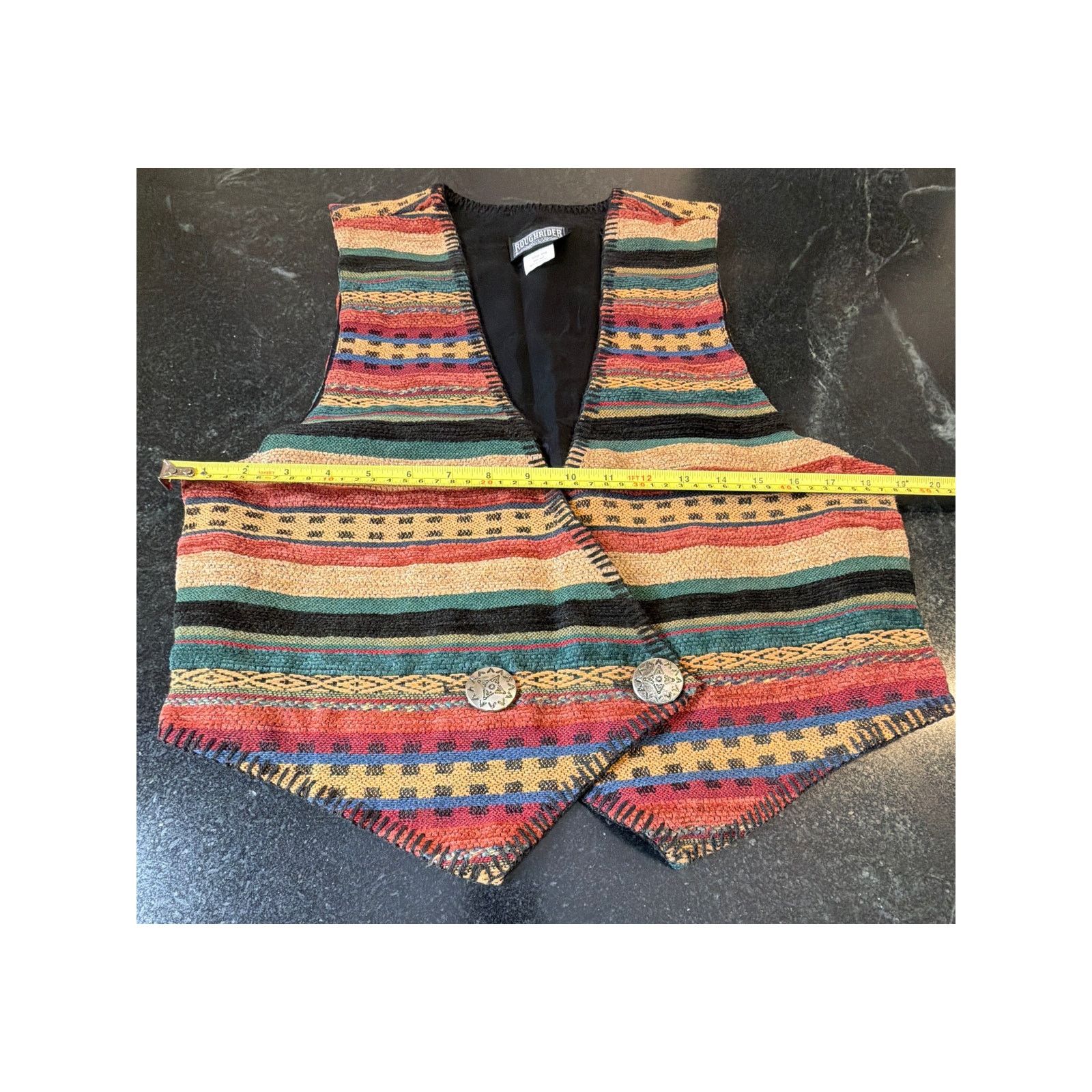 Other Roughrider 3720 Southwestern Tapestry Vest Men’s M Western Size US M / EU 48-50 / 2 - 6 Thumbnail