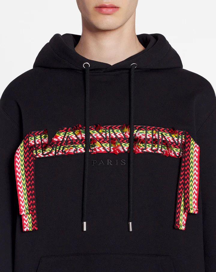 Lanvin o1w1db10225 Classic Oversized Curblace Hoodie in Black Size US M / EU 48-50 / 2 - 5 Thumbnail
