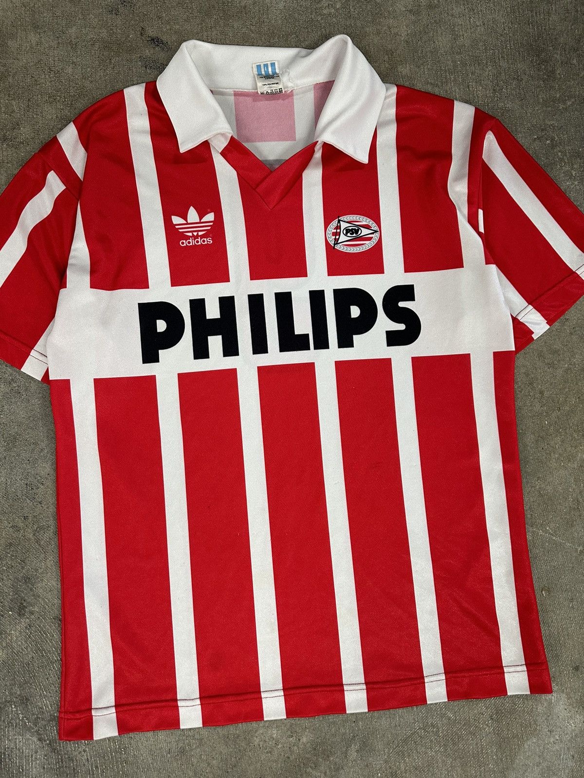 Adidas × Vintage Adidas 90-91 PSV Eindhoven Soccer Jersey Kit Maglia RARE Size US M / EU 48-50 / 2 - 3 Thumbnail
